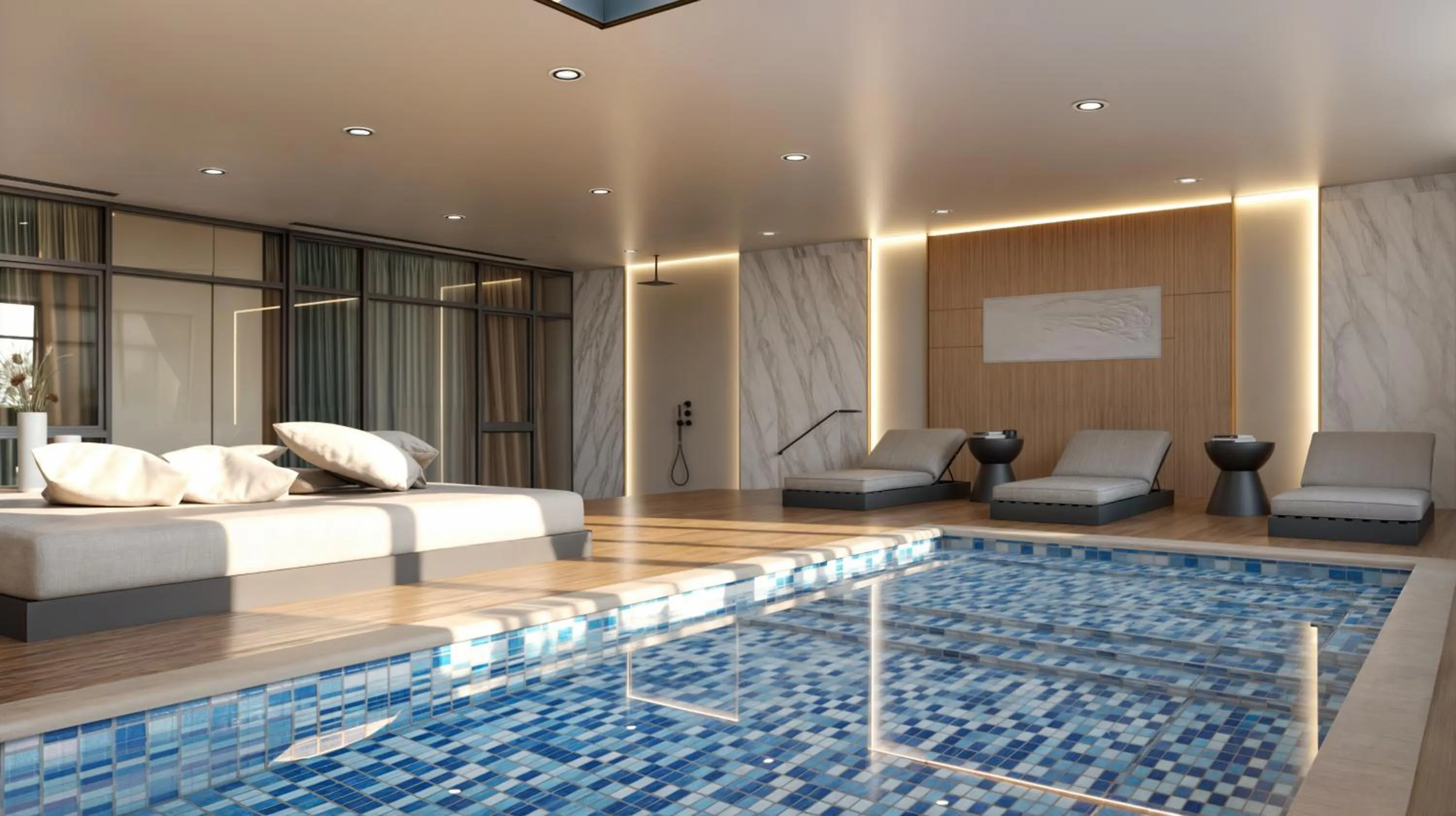 Swimming pool in Al Bandar Arjaan by Rotana – Dubai Creek