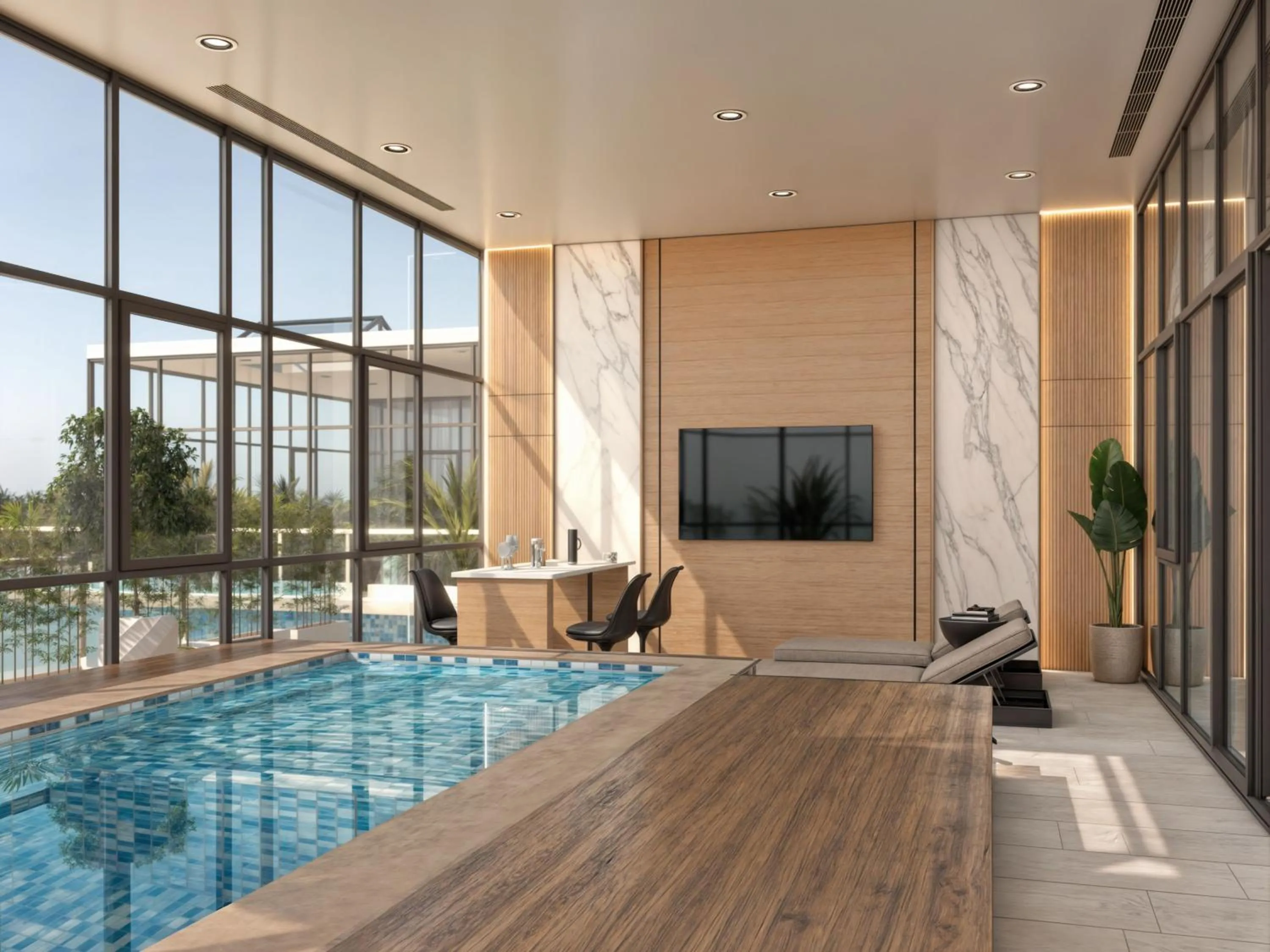 Swimming pool in Al Bandar Arjaan by Rotana – Dubai Creek