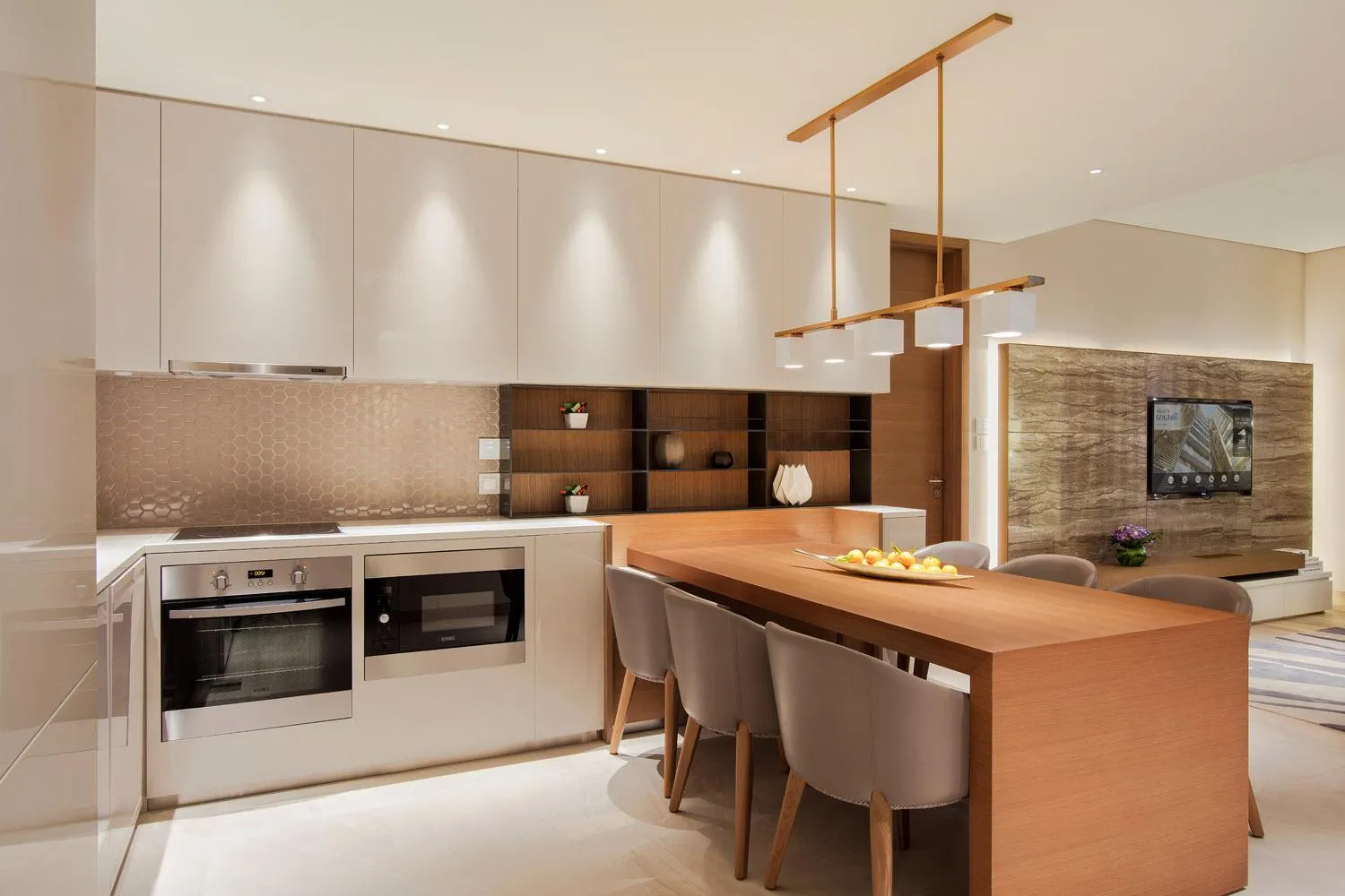 Kitchen or kitchenette in Al Bandar Arjaan by Rotana – Dubai Creek