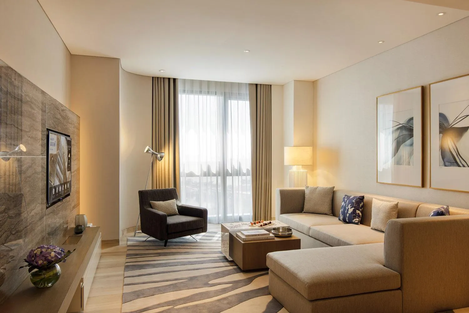 Living room in Al Bandar Arjaan by Rotana – Dubai Creek