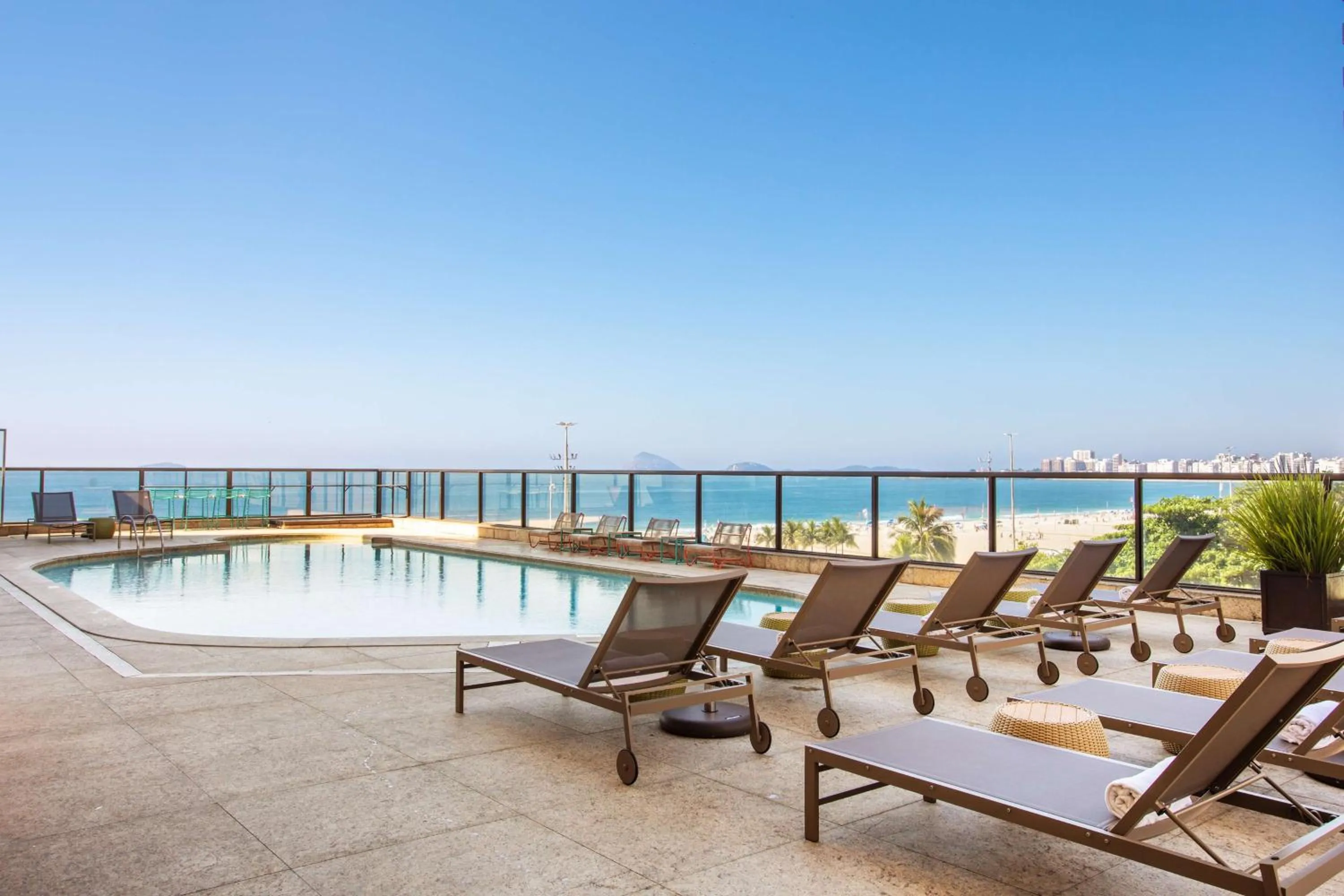 Pool view in Hilton Copacabana Rio de Janeiro
