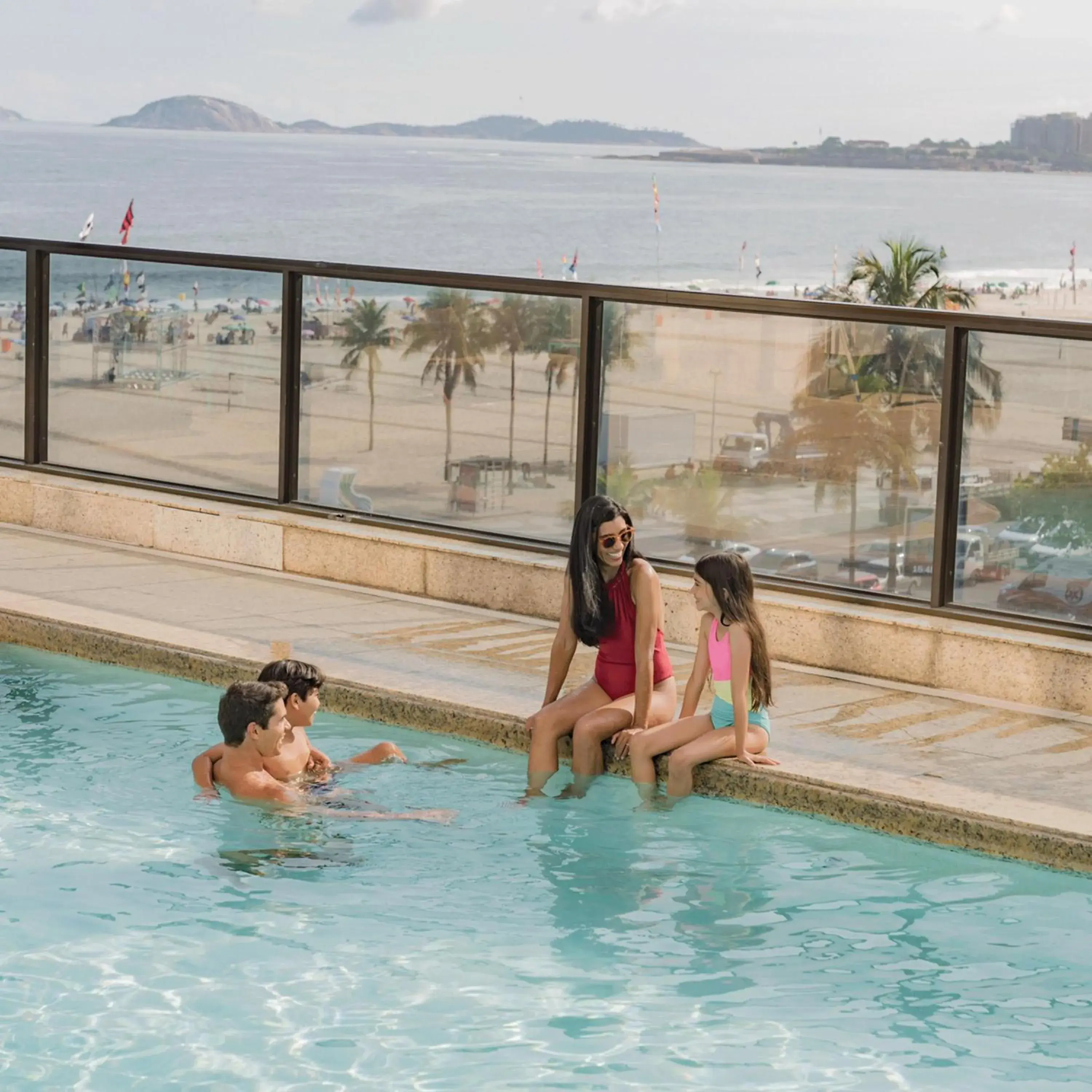 Pool view in Hilton Copacabana Rio de Janeiro Pool view in Hilton Copacabana Rio de Janeiro