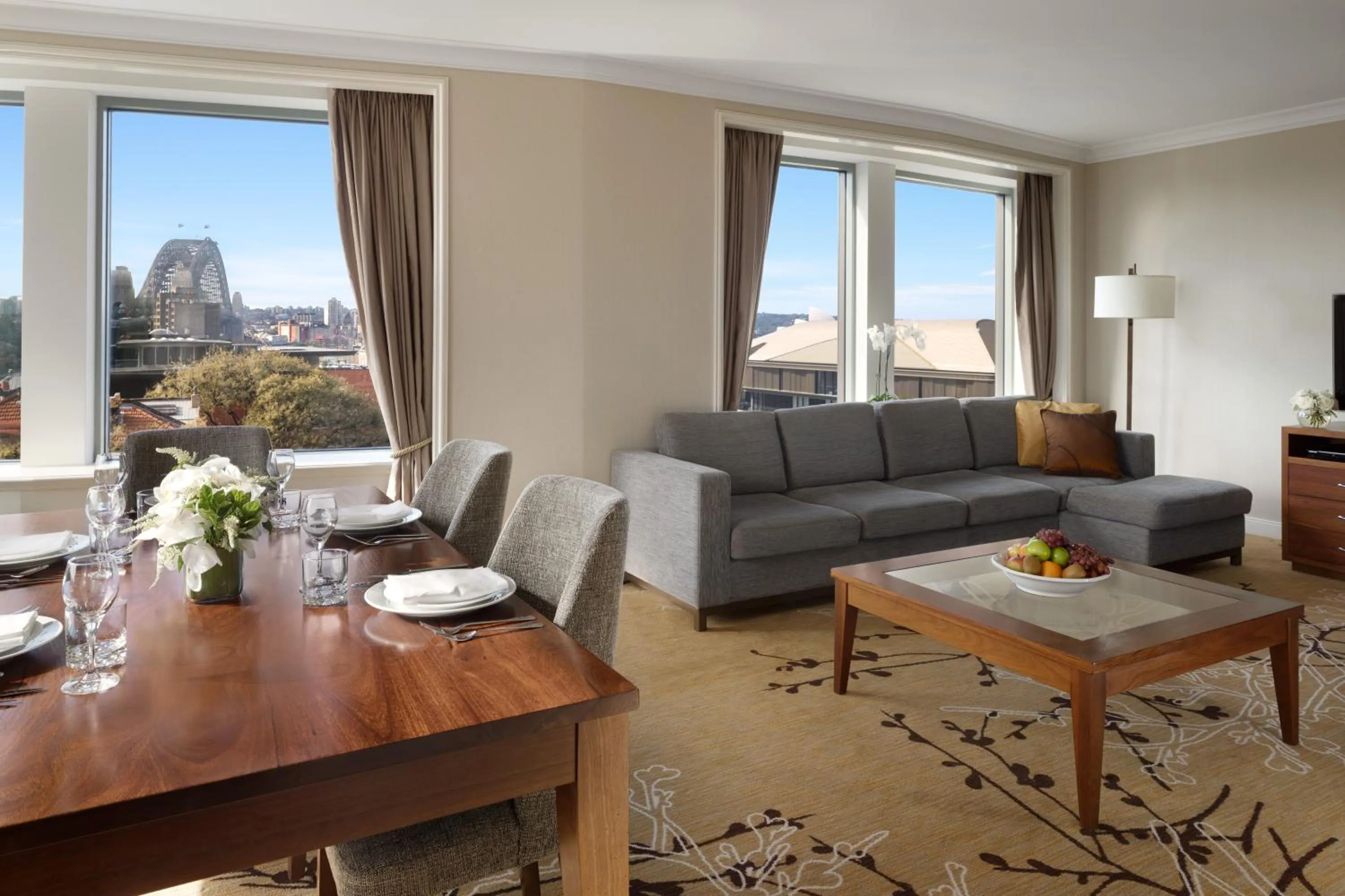 Living room in Shangri-La Sydney