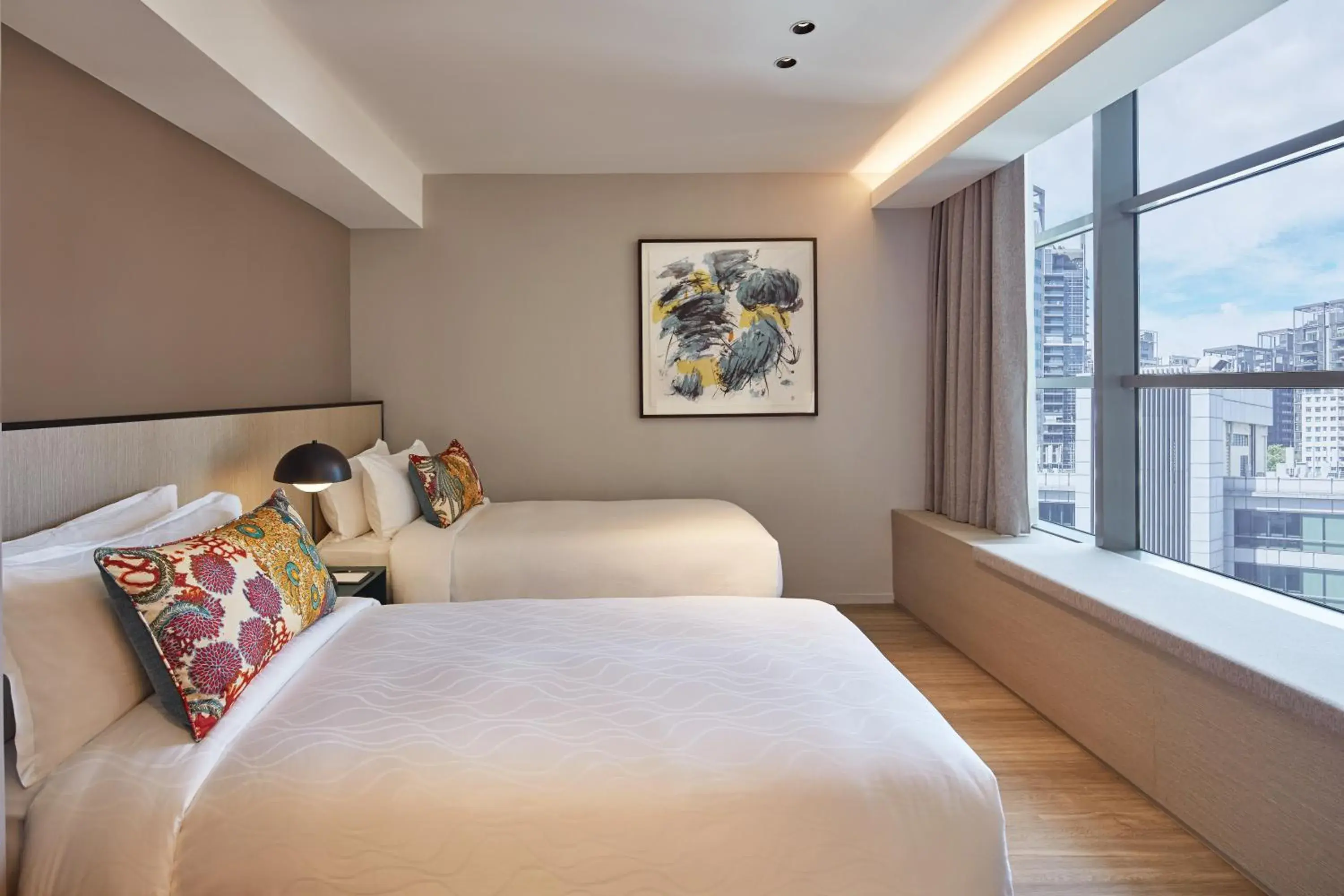 Bed in Pan Pacific Serviced Suites Orchard, Singapore Bed in Pan Pacific Serviced Suites Orchard, Singapore