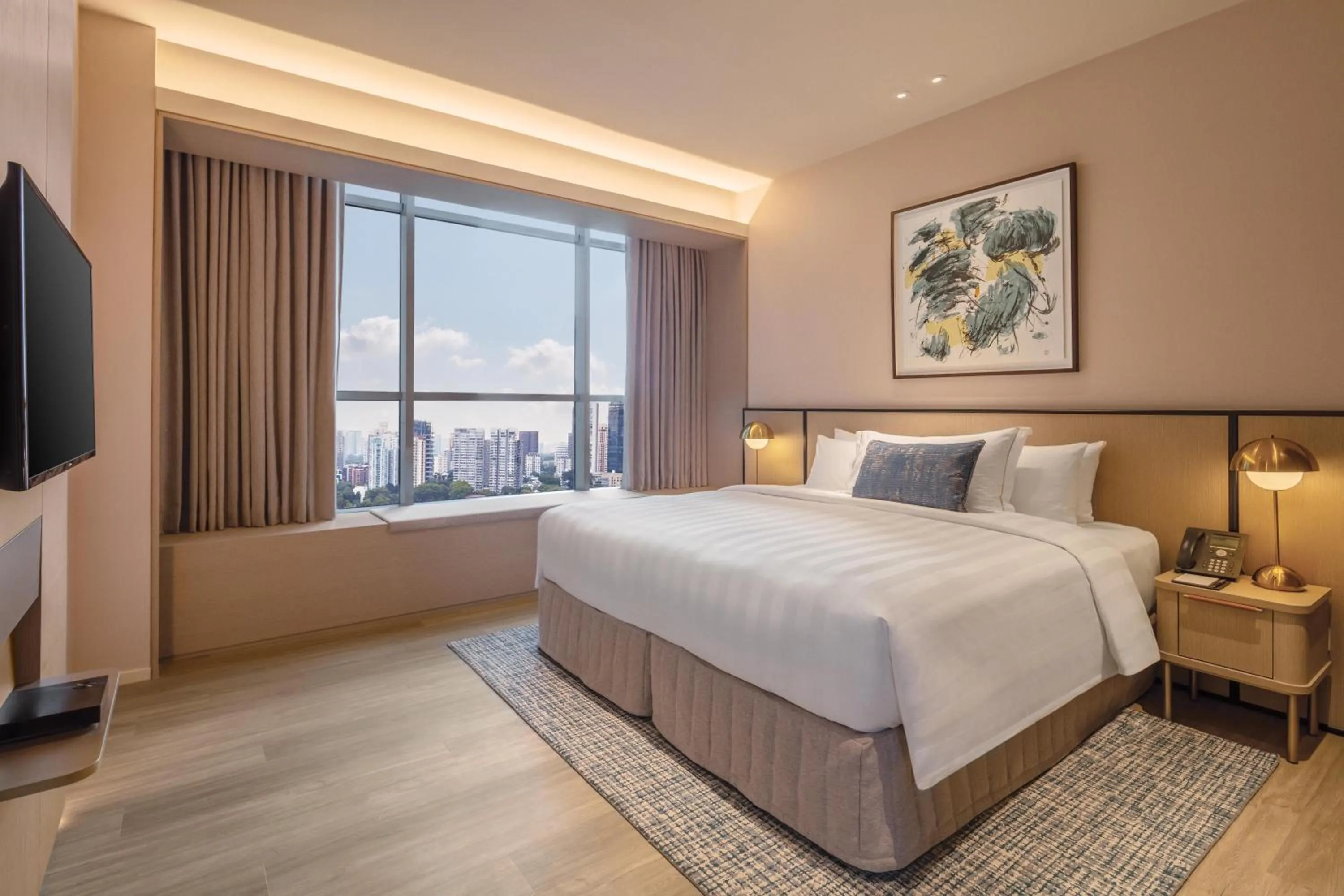 Bedroom, Bed in Pan Pacific Serviced Suites Orchard, Singapore