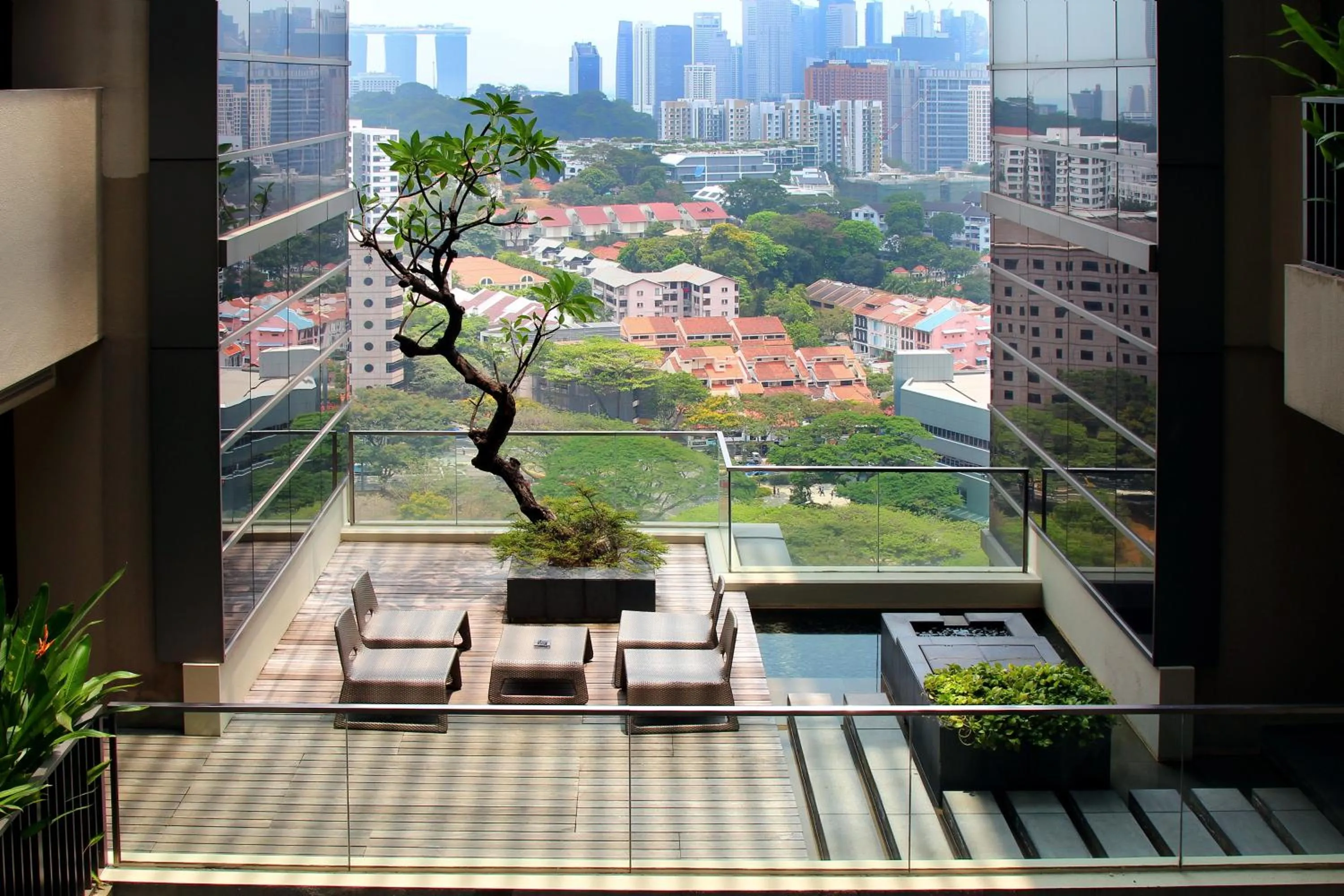 Decorative detail in Pan Pacific Serviced Suites Orchard, Singapore