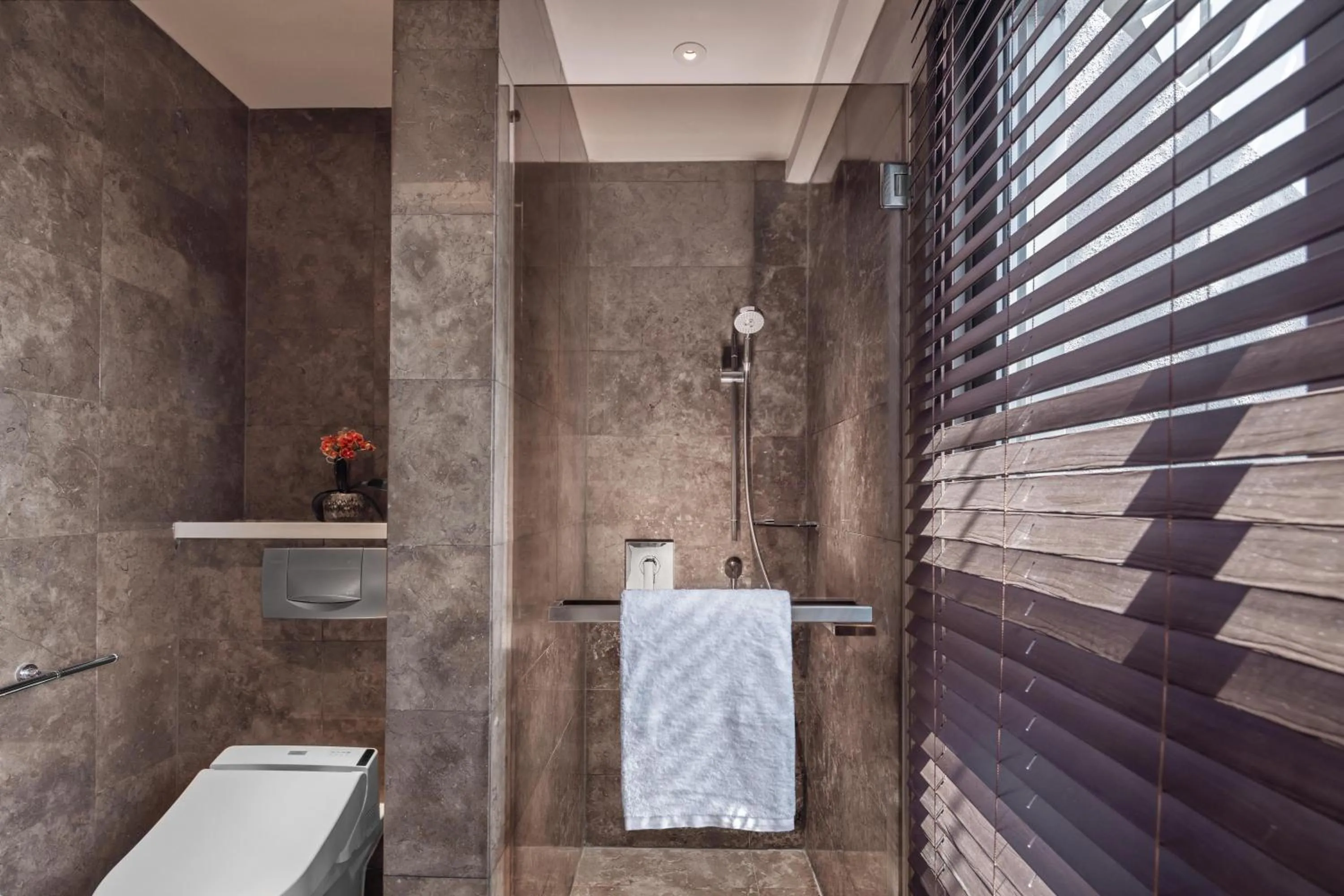 Shower in Pan Pacific Serviced Suites Orchard, Singapore