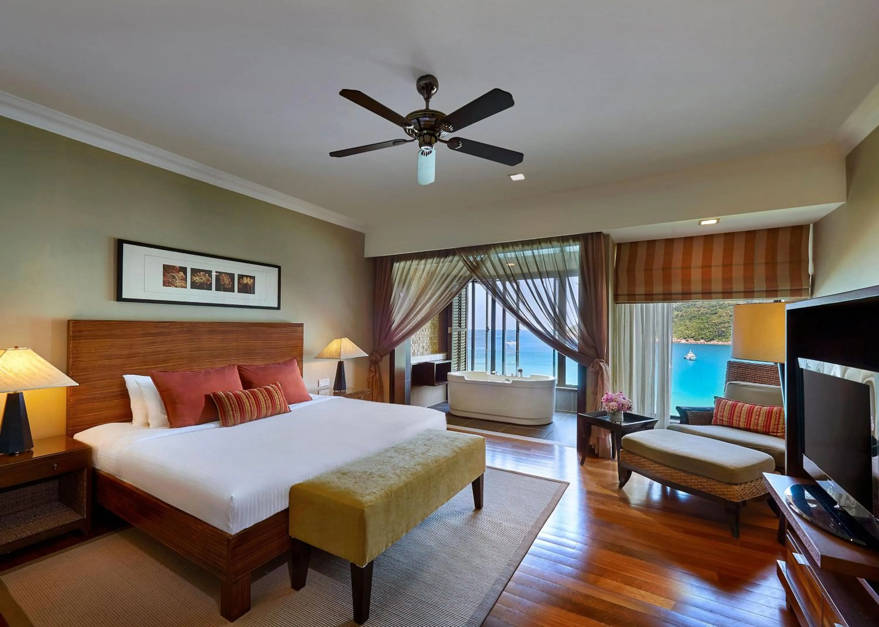 Bed in The Taaras Beach & Spa Resort