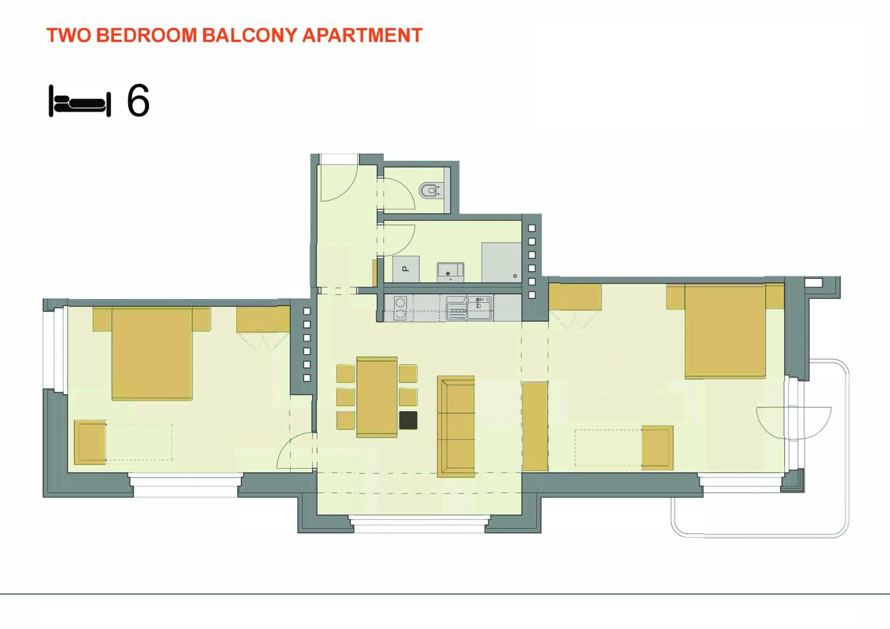 Floor plan in DownTown Suites Belohorska