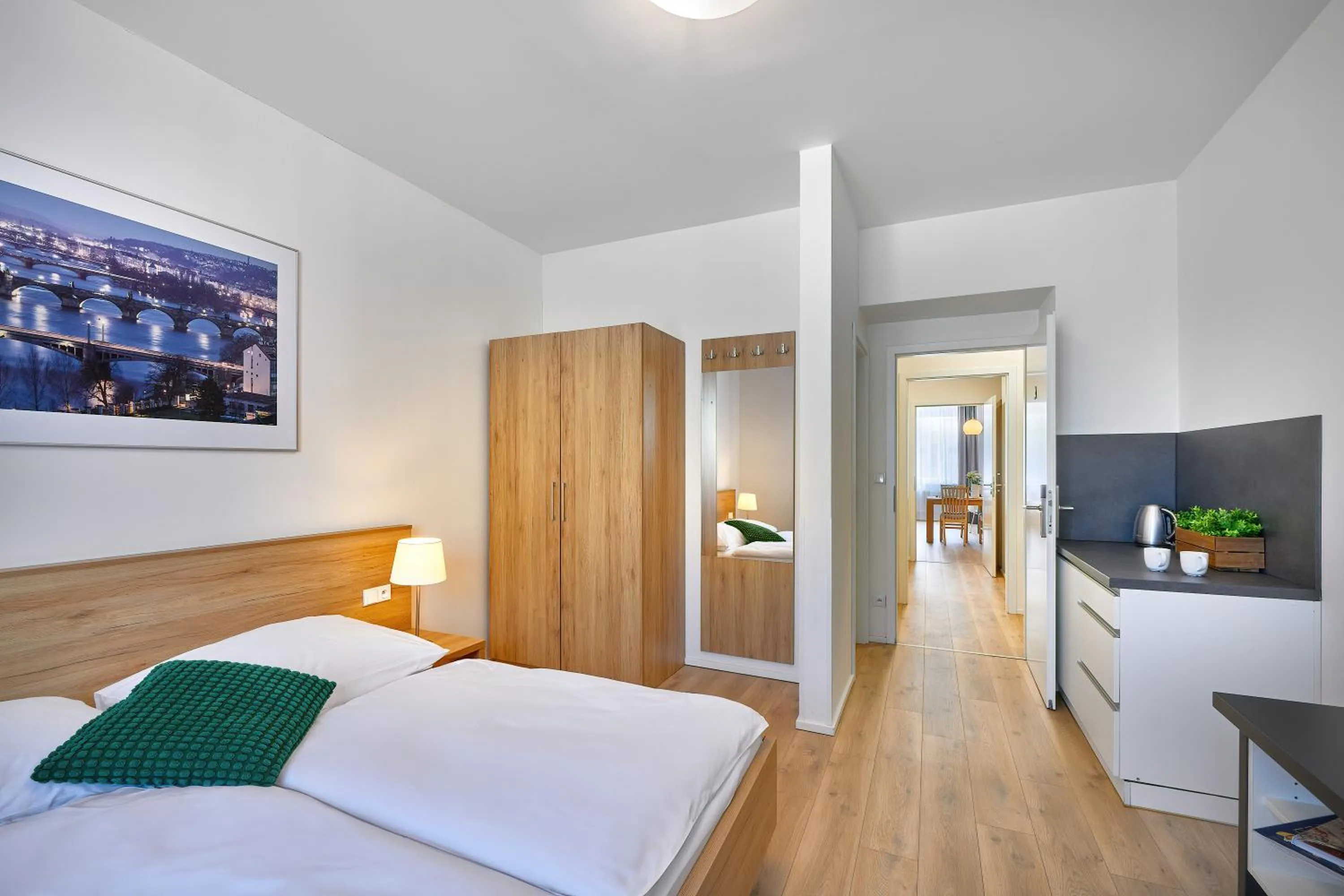 Bed in DownTown Suites Belohorska