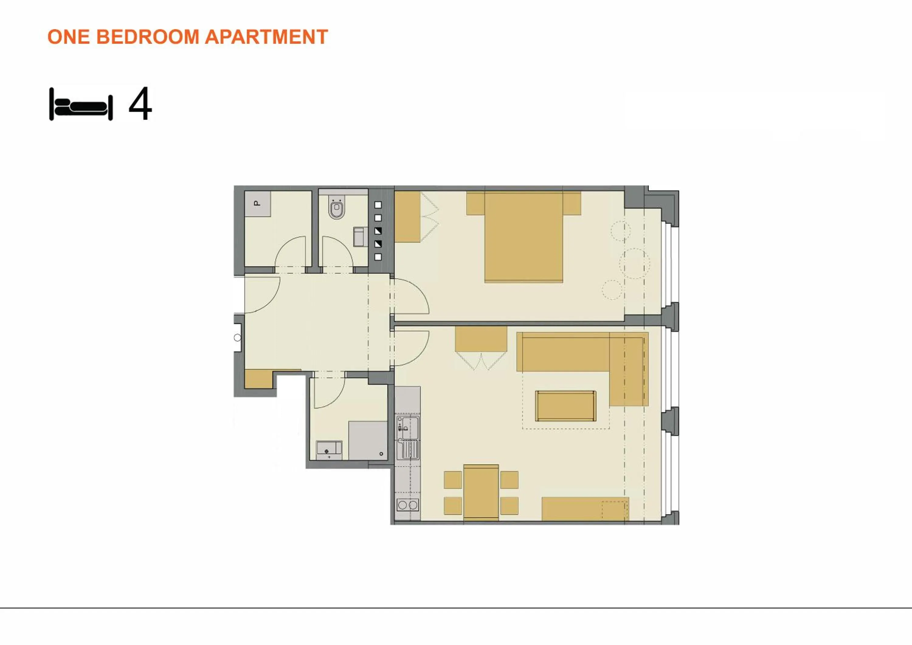 Floor plan in DownTown Suites Belohorska