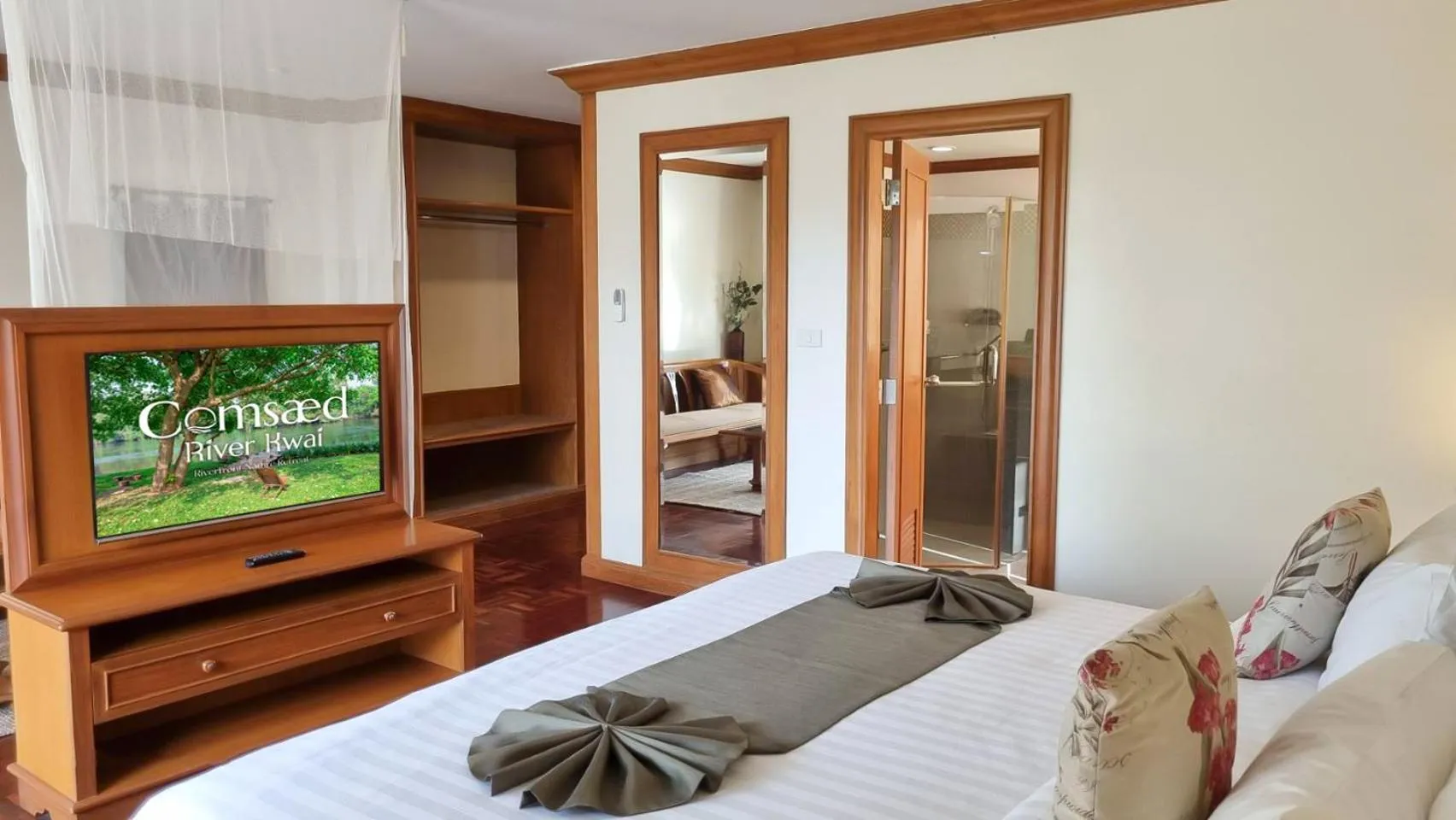 Bedroom, Bed in Comsaed River Kwai Resort