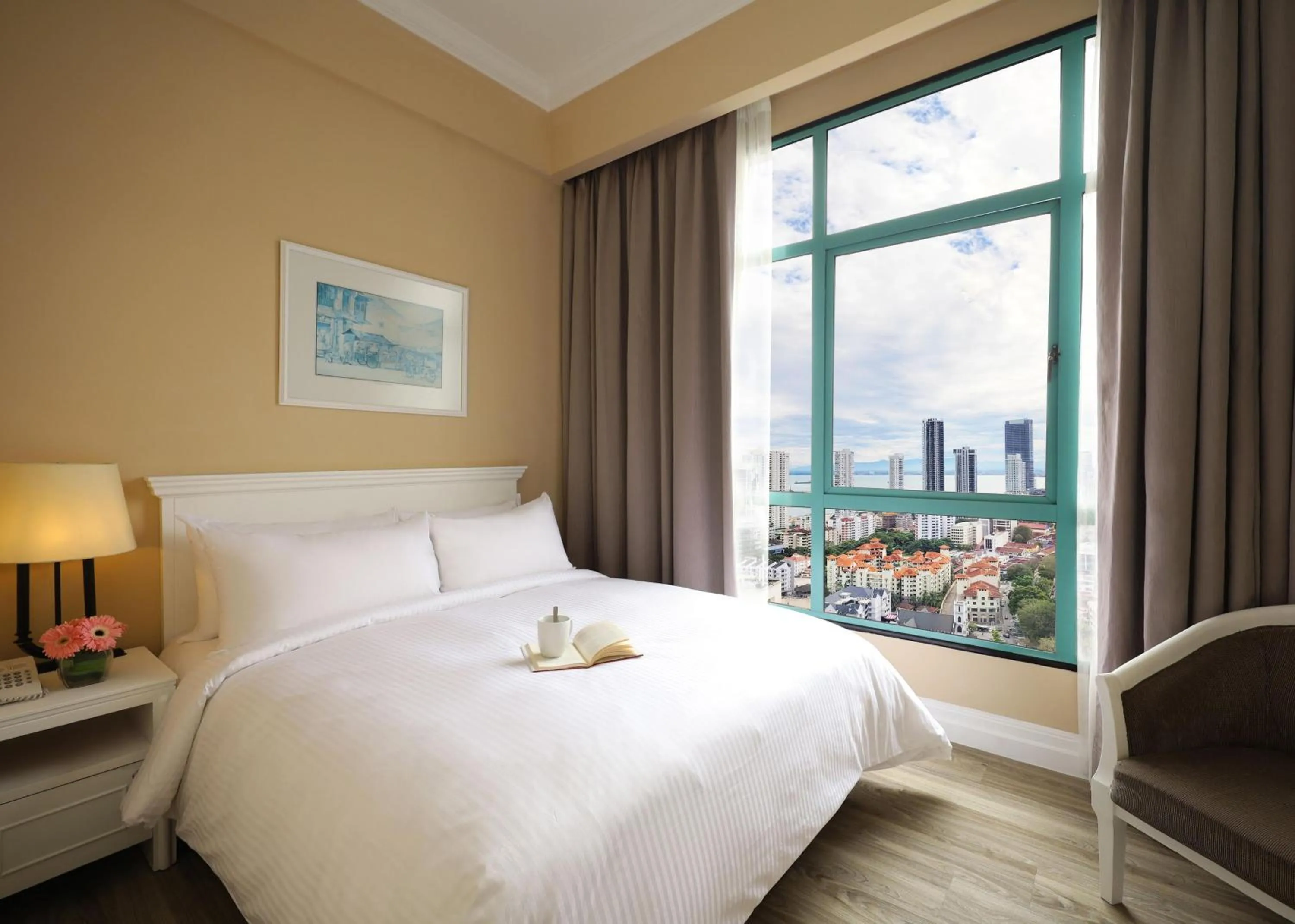 Bed in Berjaya Penang Hotel