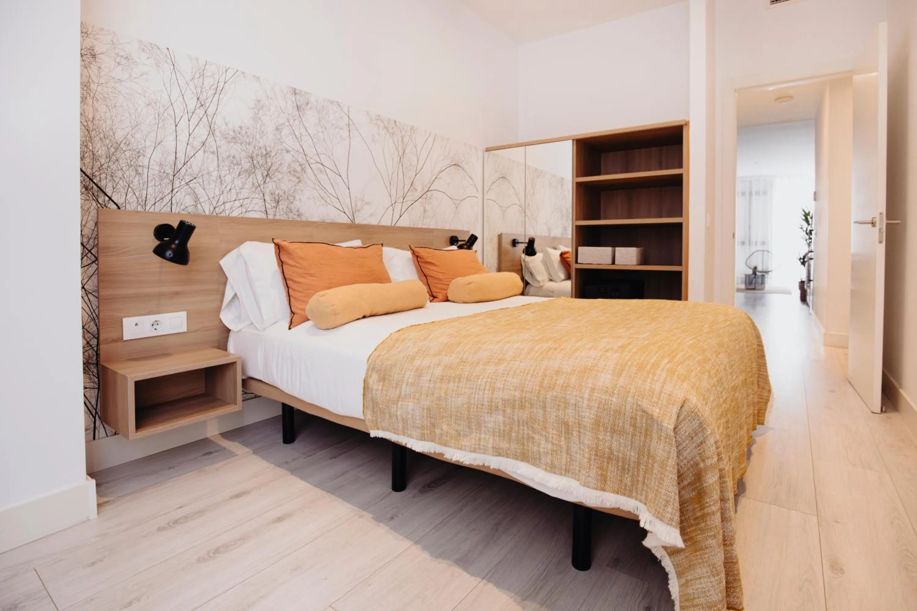 Bed in Aspasios Atocha Apartments