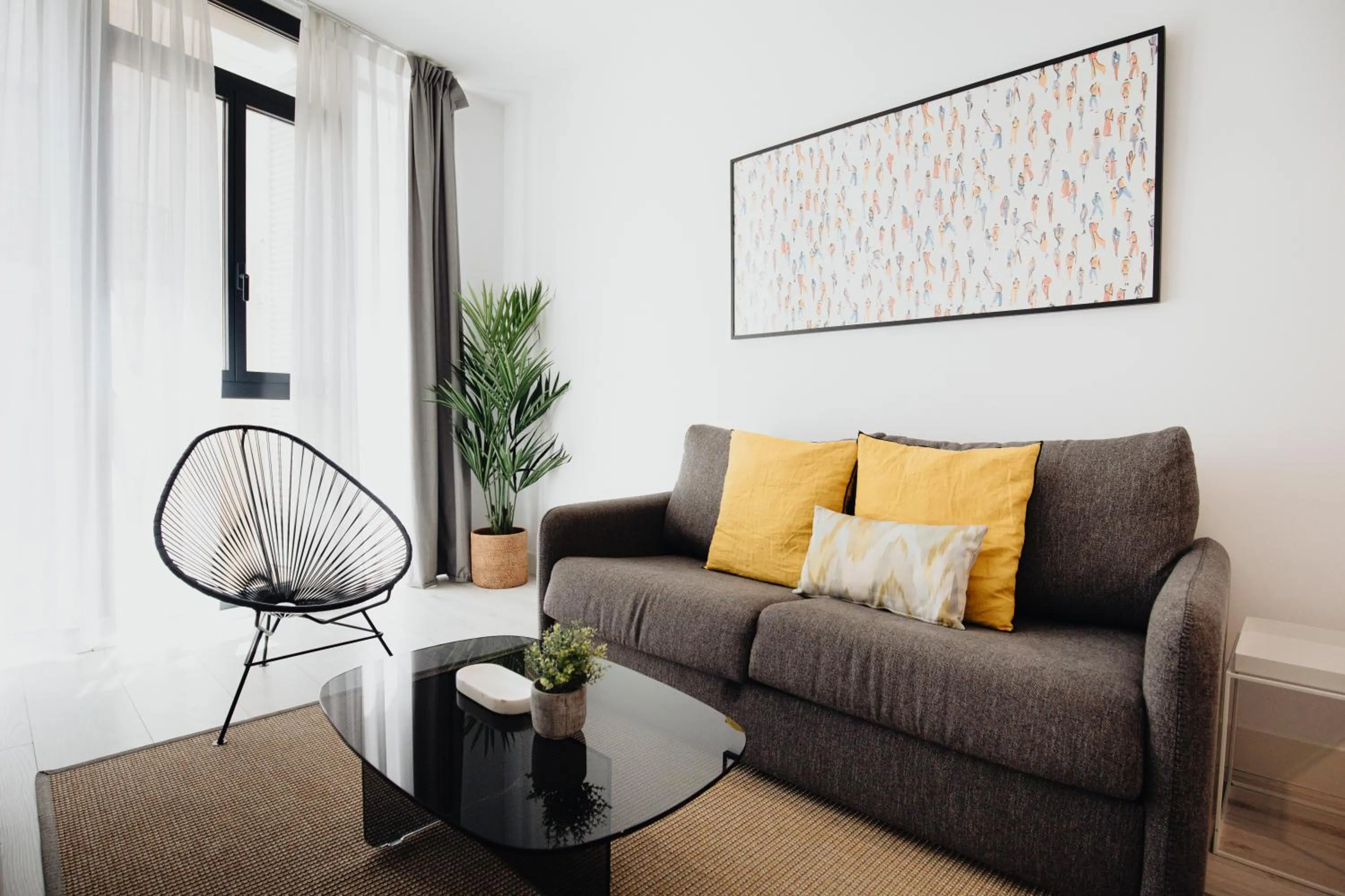 Living room in Aspasios Atocha Apartments