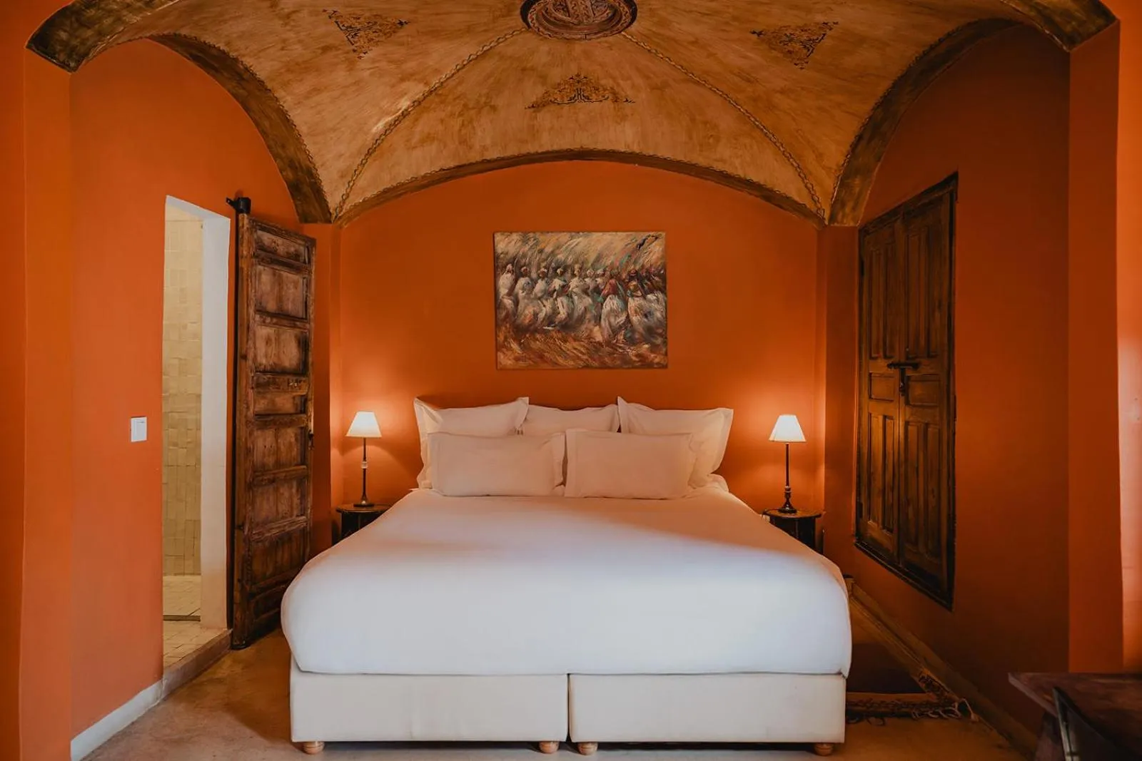 Bed in Riad Le Rihani