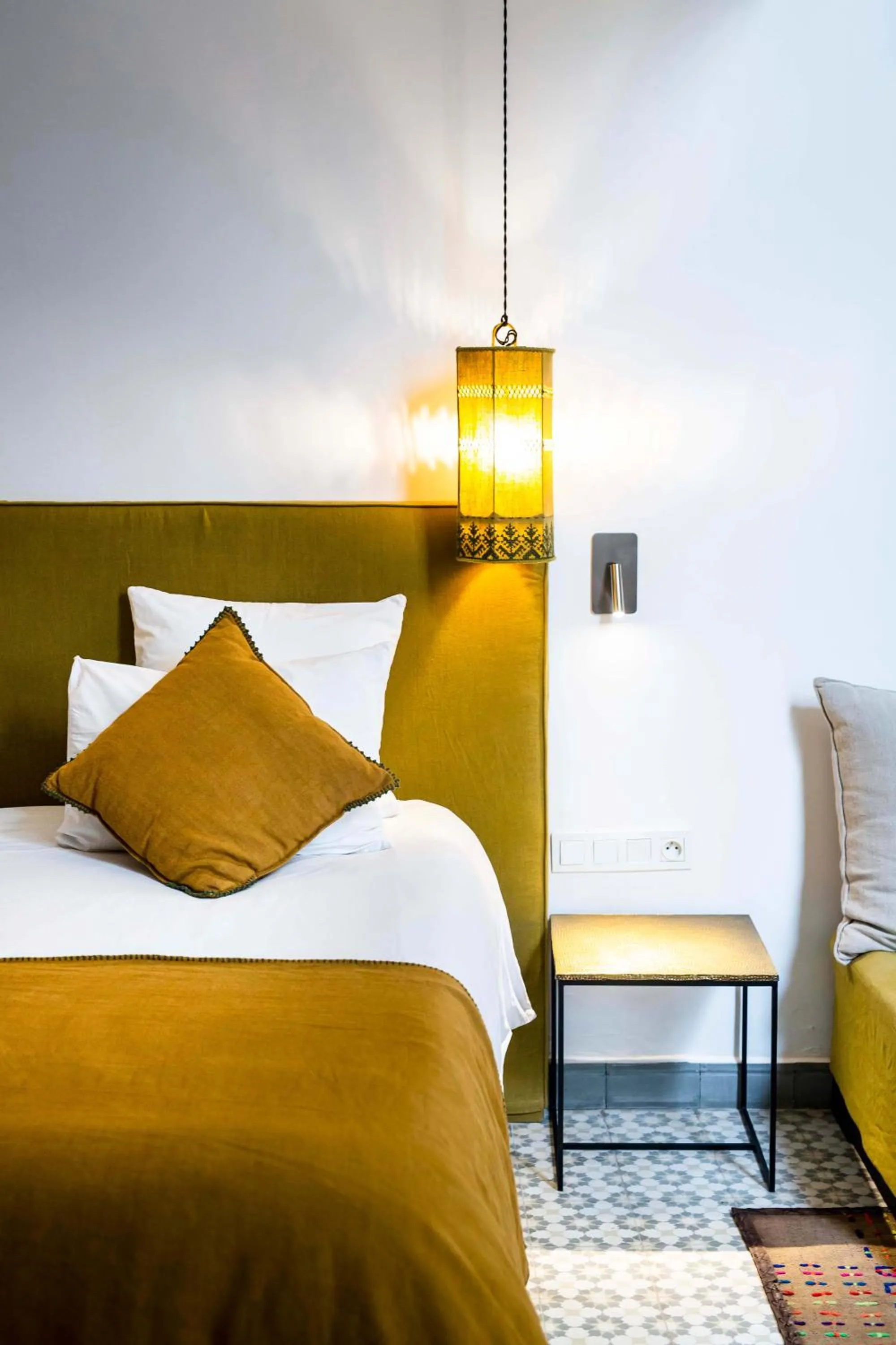 Bed in Riad Le Rihani