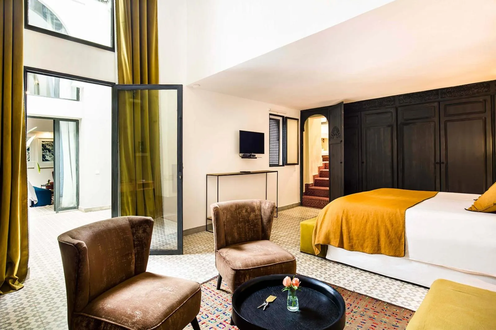 Bed in Riad Le Rihani