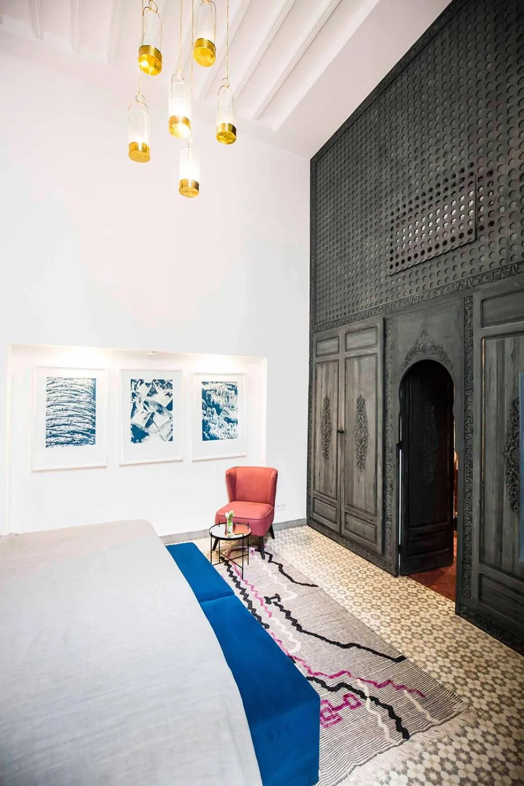 Bed in Riad Le Rihani