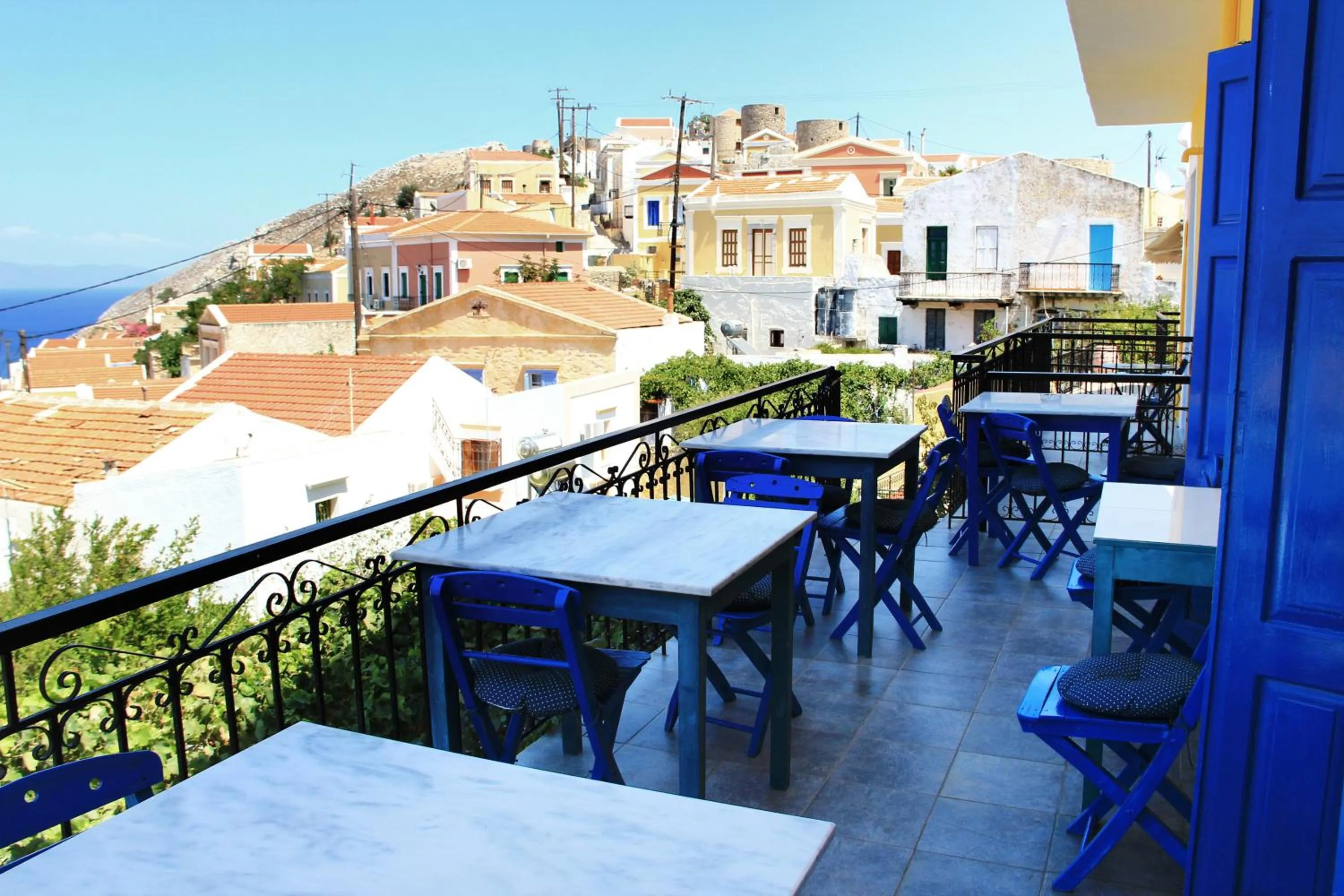 Balcony/Terrace in Hotel Fiona Symi
