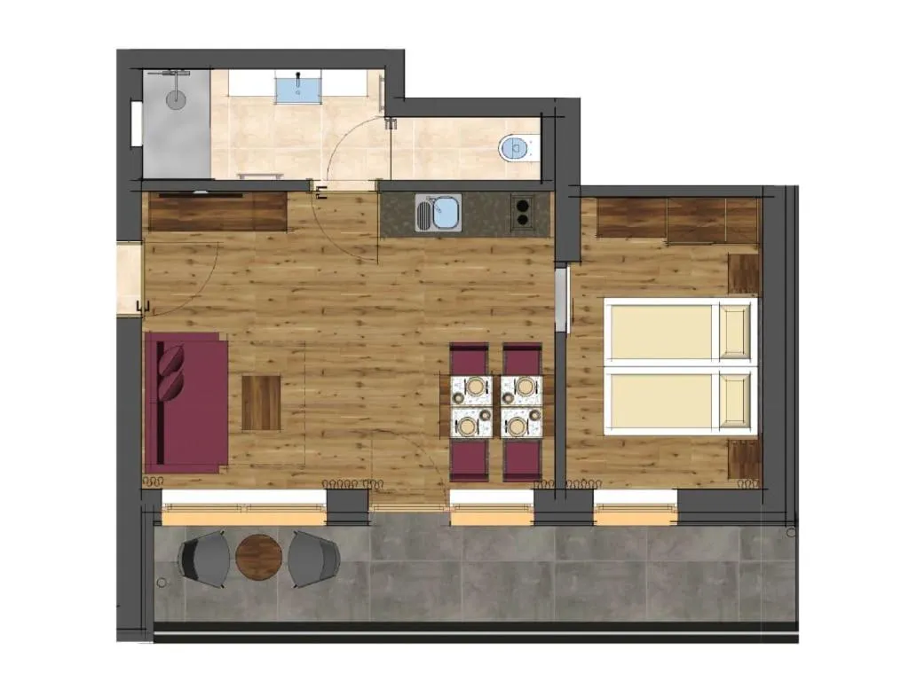 Floor plan in Aparthotel Dorfplatzl Garni Apartments & B&B