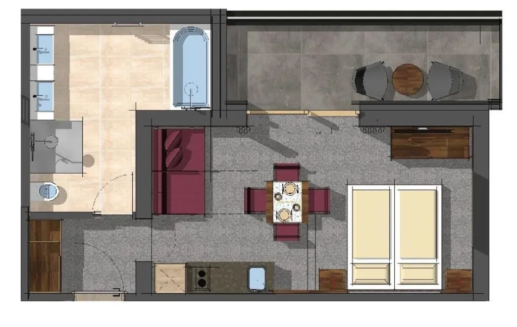 Floor plan in Aparthotel Dorfplatzl Garni Apartments & B&B