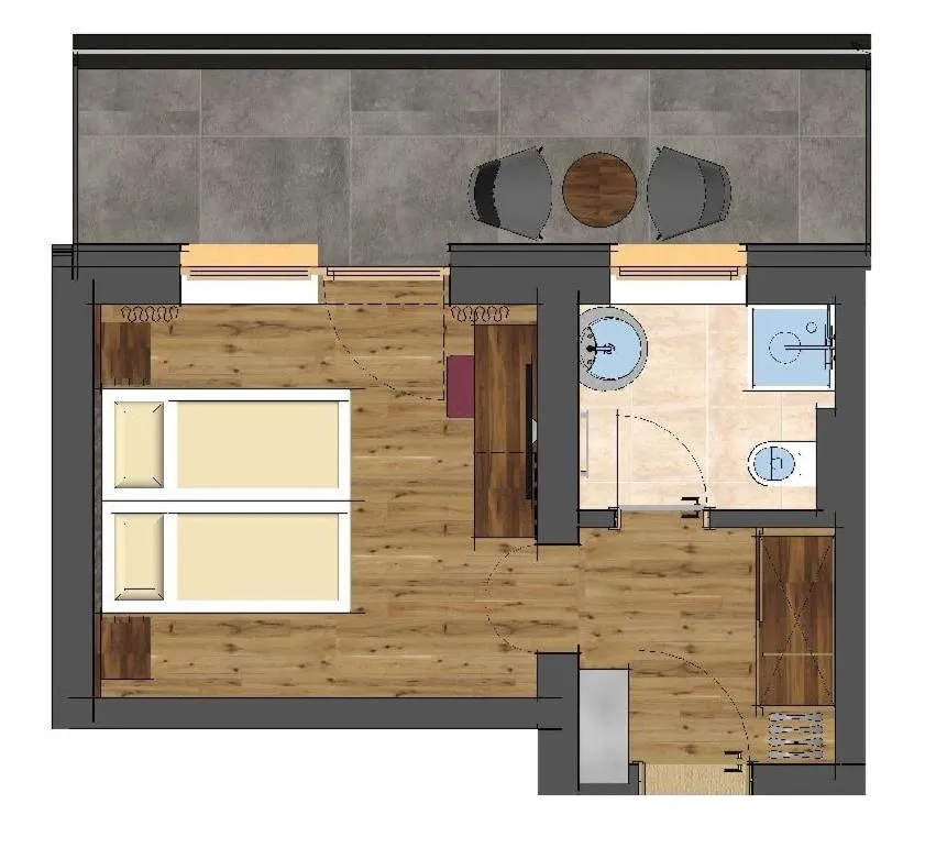 Floor plan in Aparthotel Dorfplatzl Garni Apartments & B&B