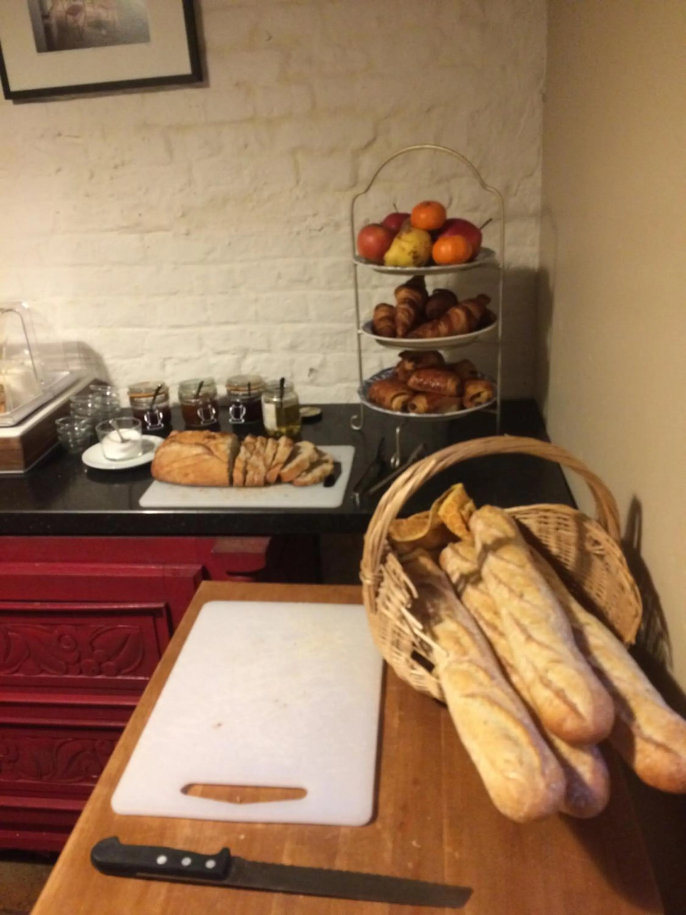 Continental breakfast in La Ferme Blanche, The Originals Relais