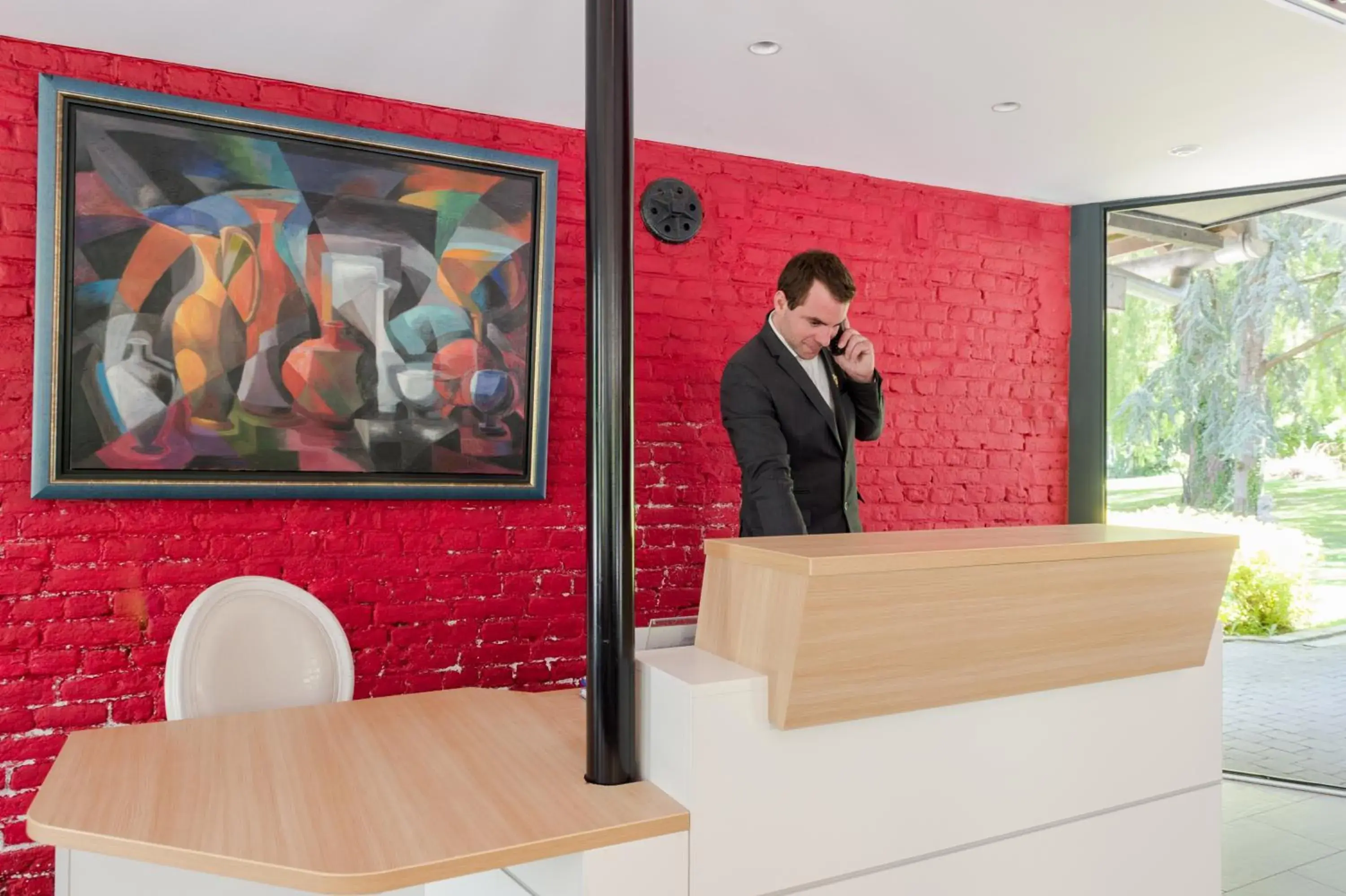 Lobby or reception in La Ferme Blanche, The Originals Relais Lobby or reception in La Ferme Blanche, The Originals Relais