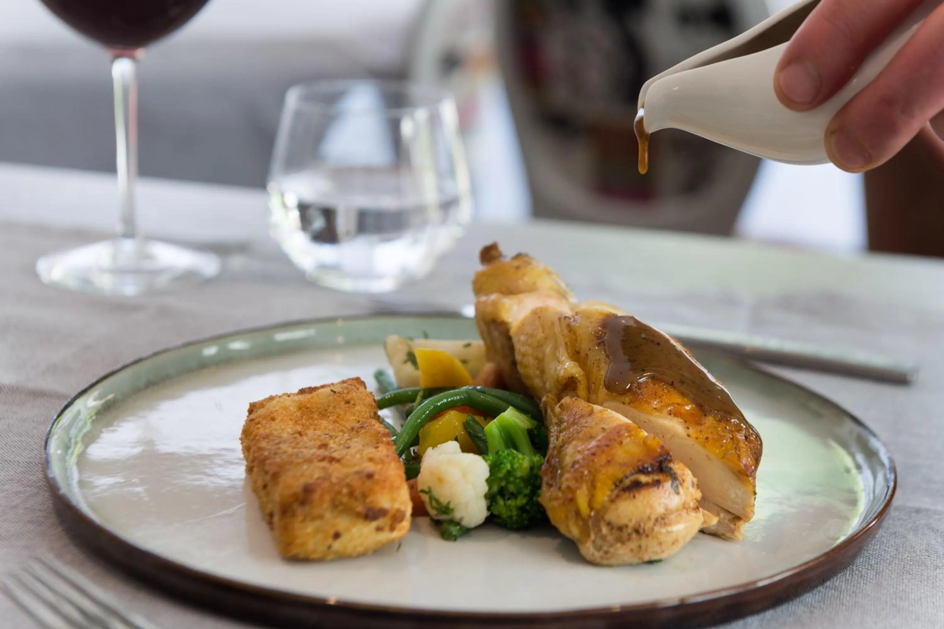 Food close-up in La Ferme Blanche, The Originals Relais