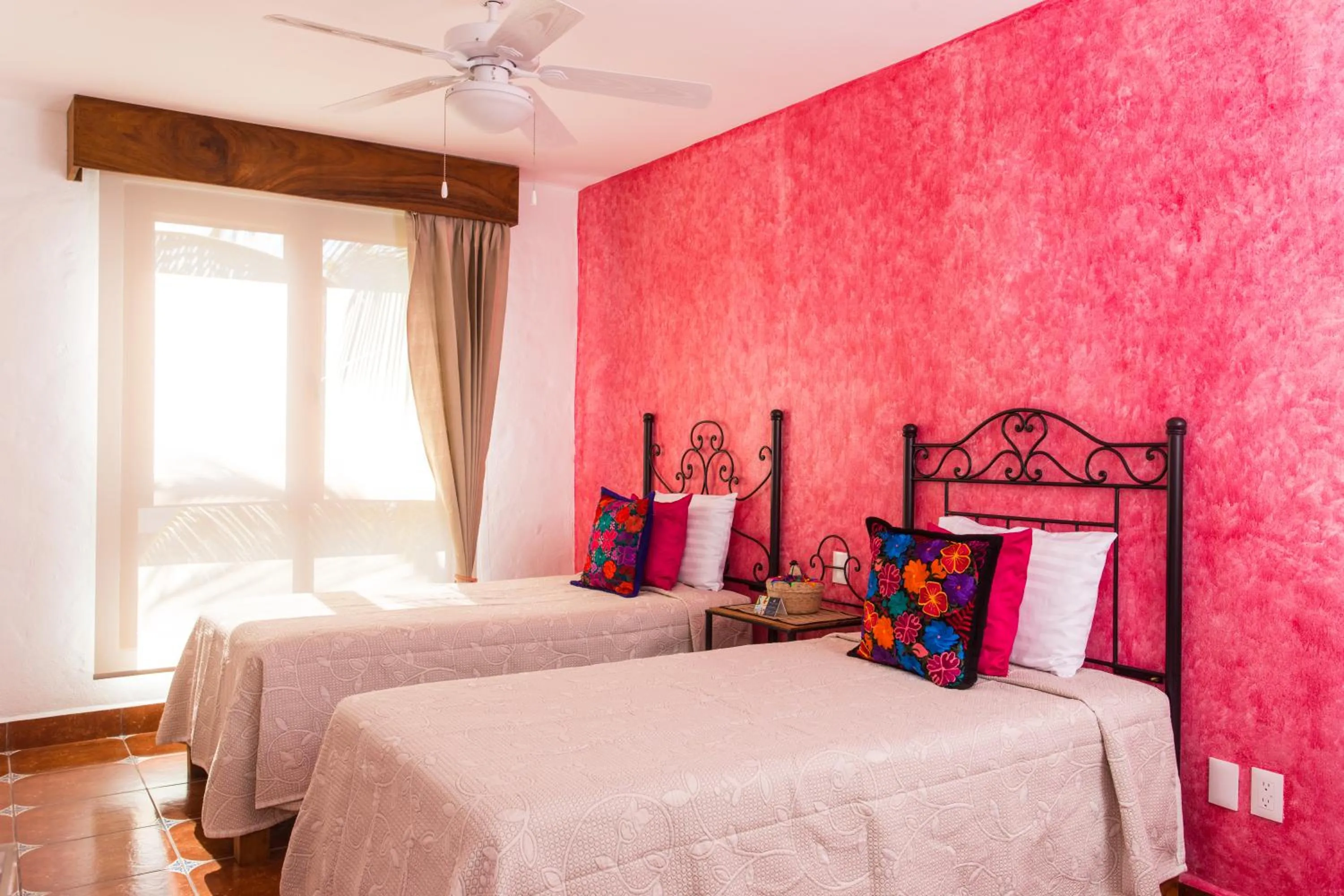 Bed in Casa Lotería -Pueblito Sayulita- Colorful, Family and Relax Experience with Private Parking and Pool