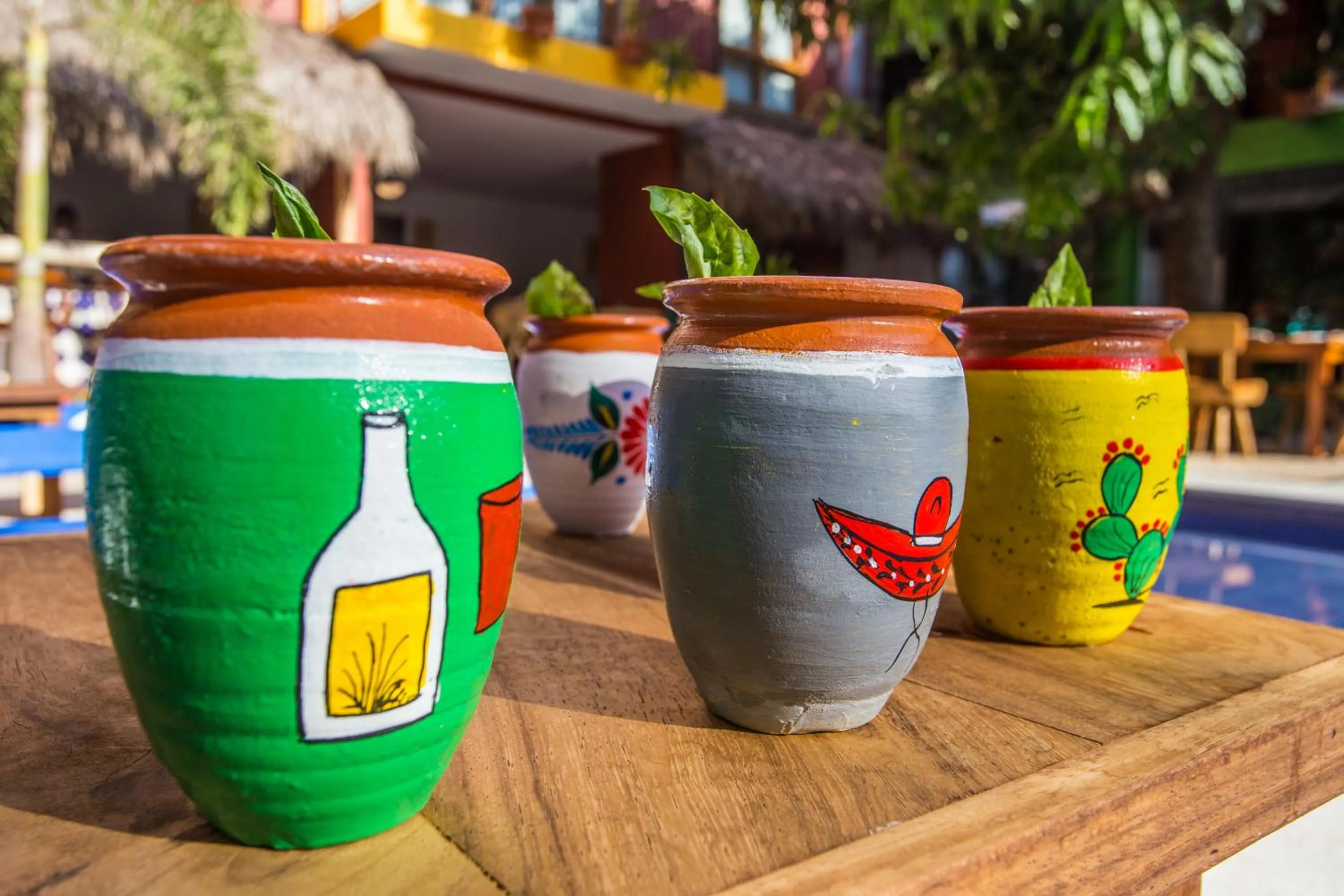 Drinks in Casa Lotería -Pueblito Sayulita- Colorful, Family and Relax Experience with Private Parking and Pool