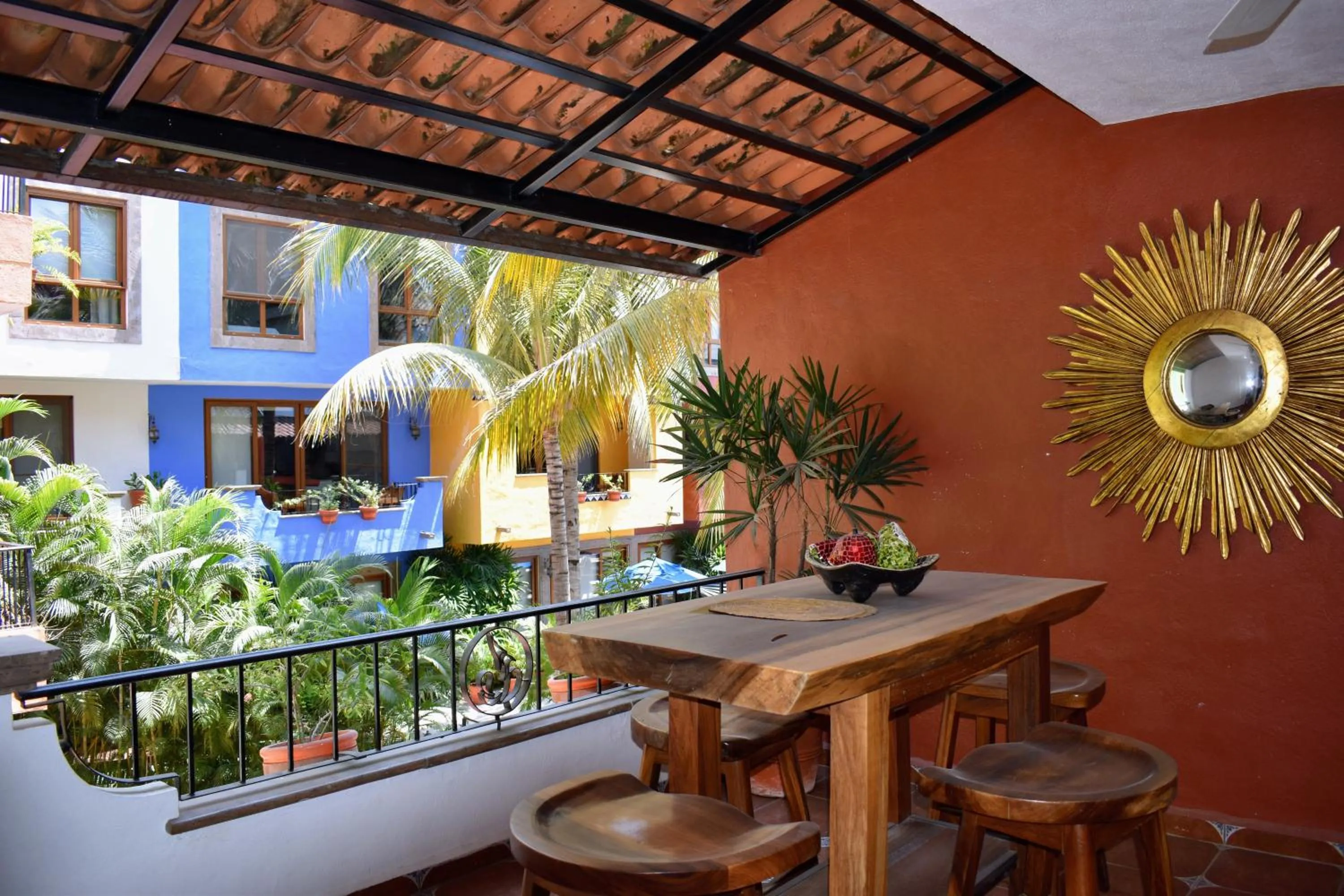 Balcony/Terrace in Casa Lotería -Pueblito Sayulita- Colorful, Family and Relax Experience with Private Parking and Pool