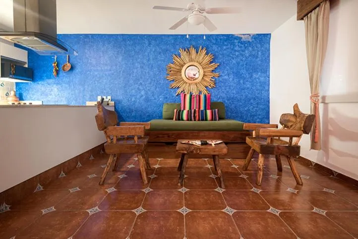 Living room in Casa Lotería -Pueblito Sayulita- Colorful, Family and Relax Experience with Private Parking and Pool
