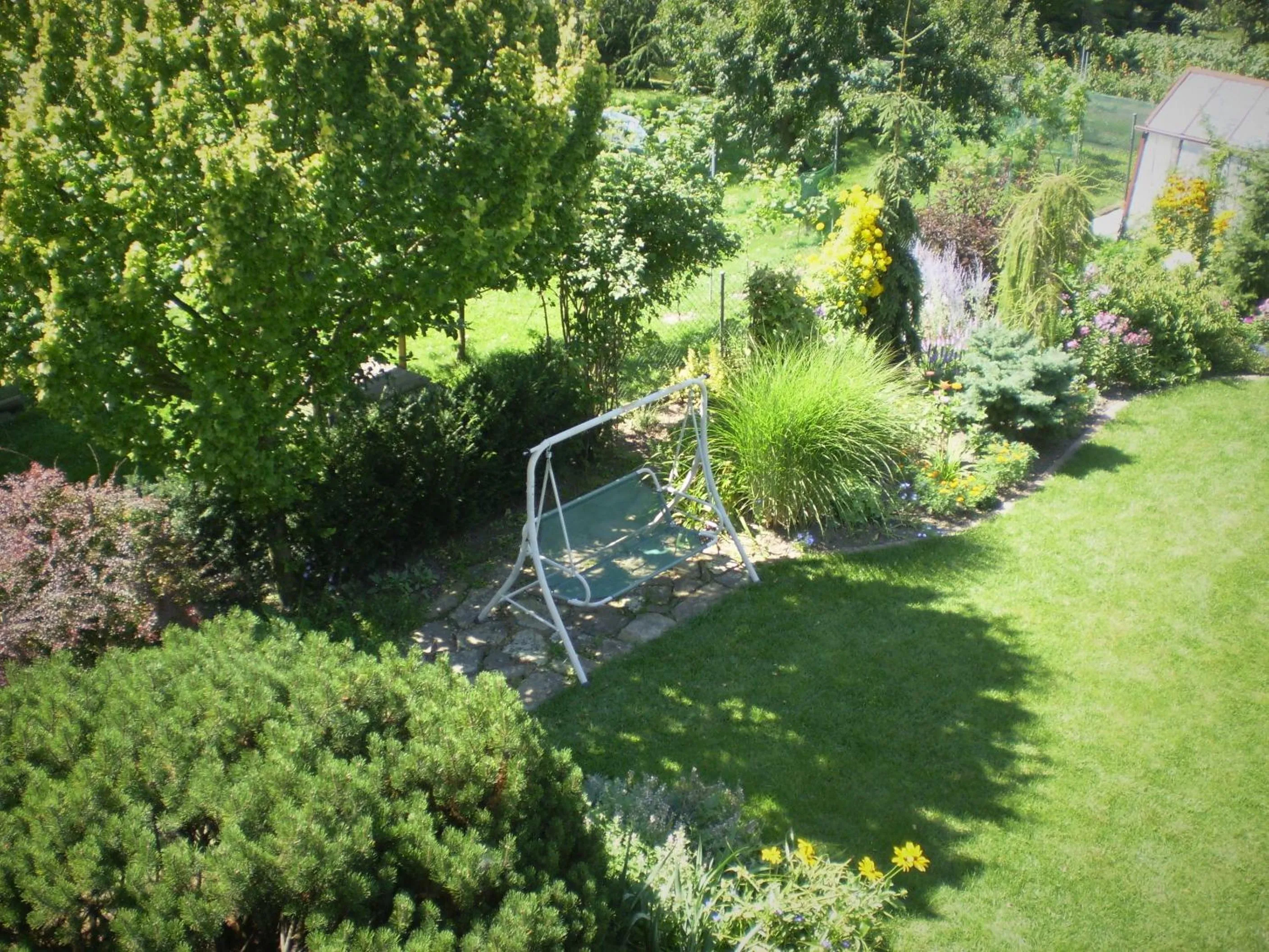 Garden view in apartman pro 4 osoby