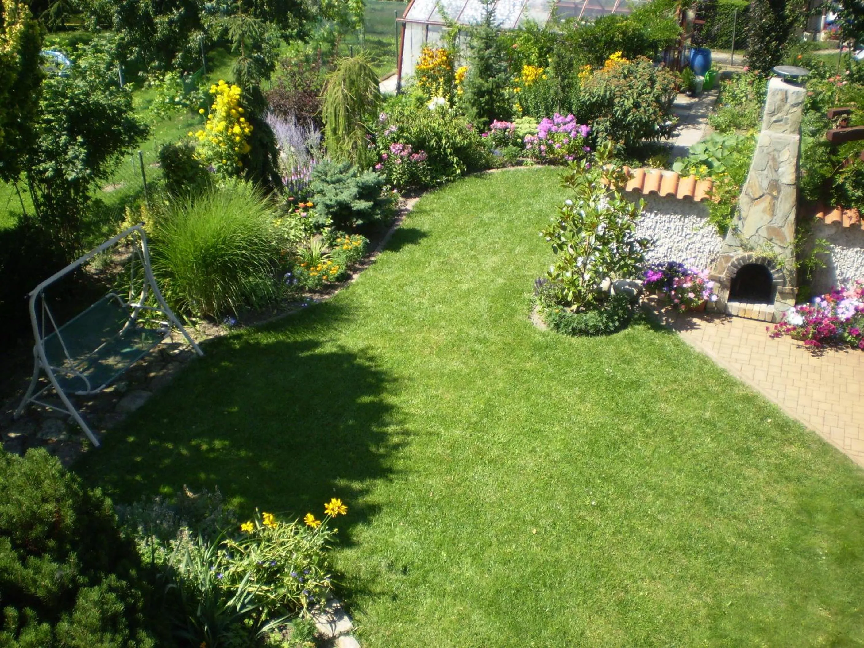 Garden view in apartman pro 4 osoby