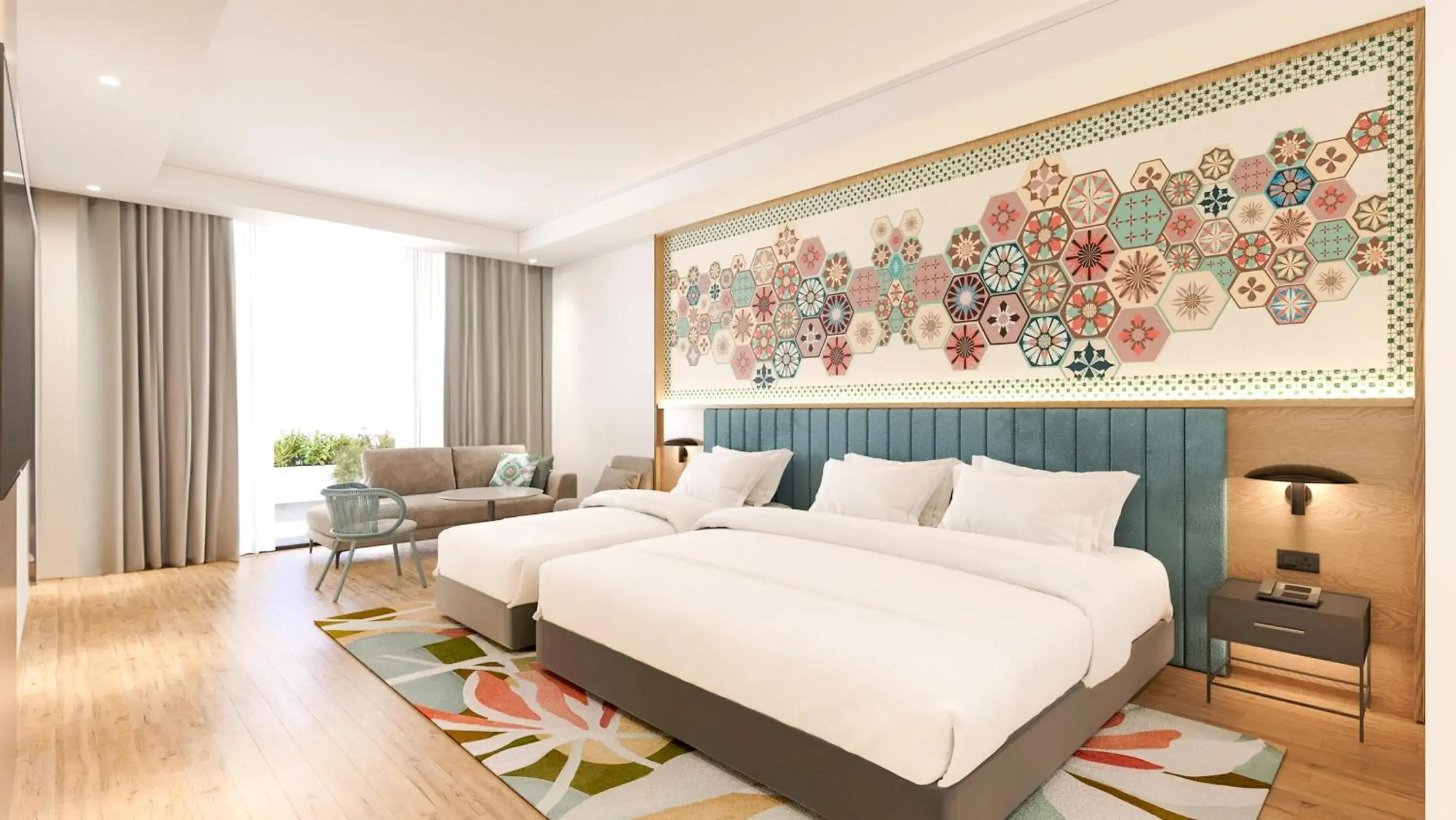 Balcony/Terrace, Bed in M Social Resort Penang Balcony/Terrace, Bed in M Social Resort Penang