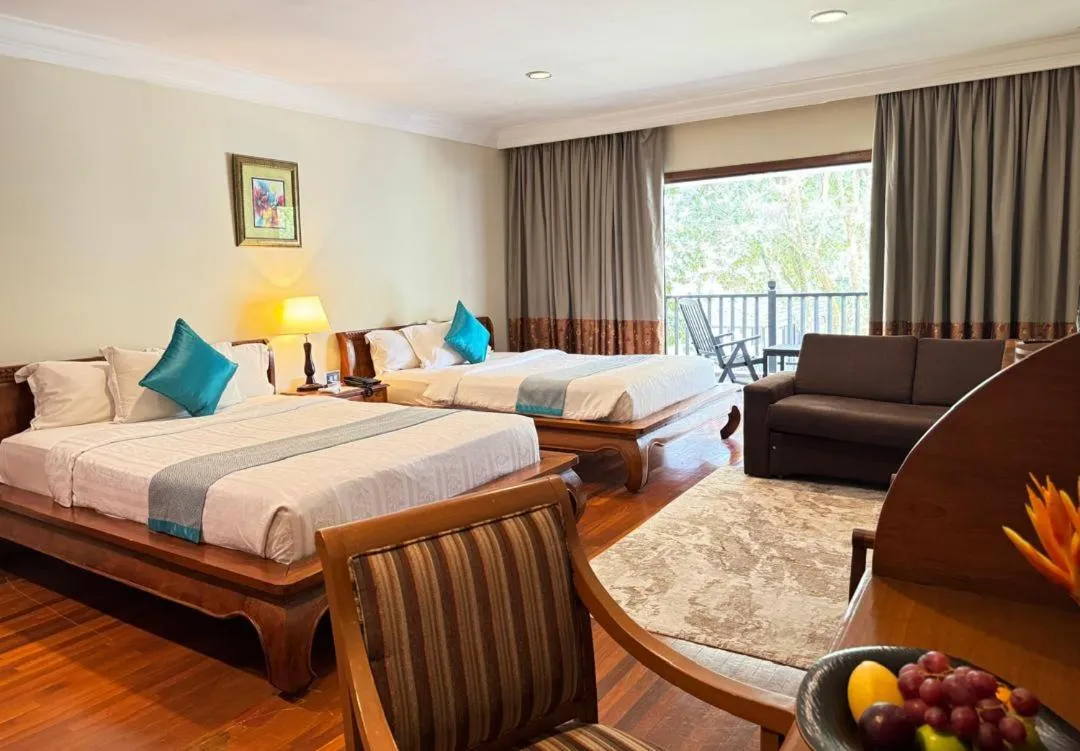 Bed in Cyberview Resort & Spa