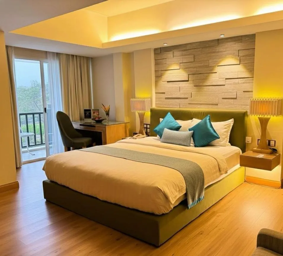 Bed in Cyberview Resort & Spa
