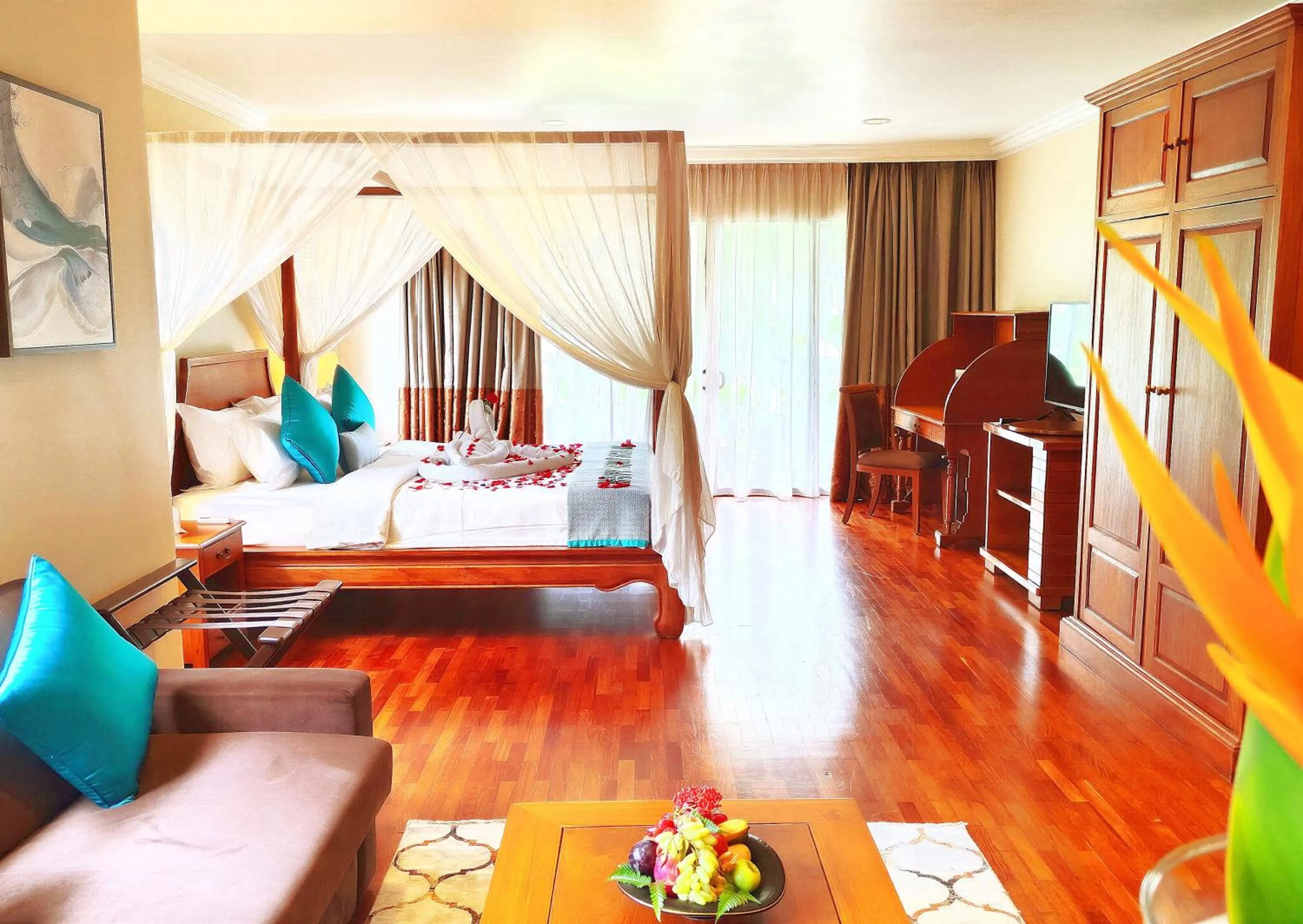 Bed in Cyberview Resort & Spa