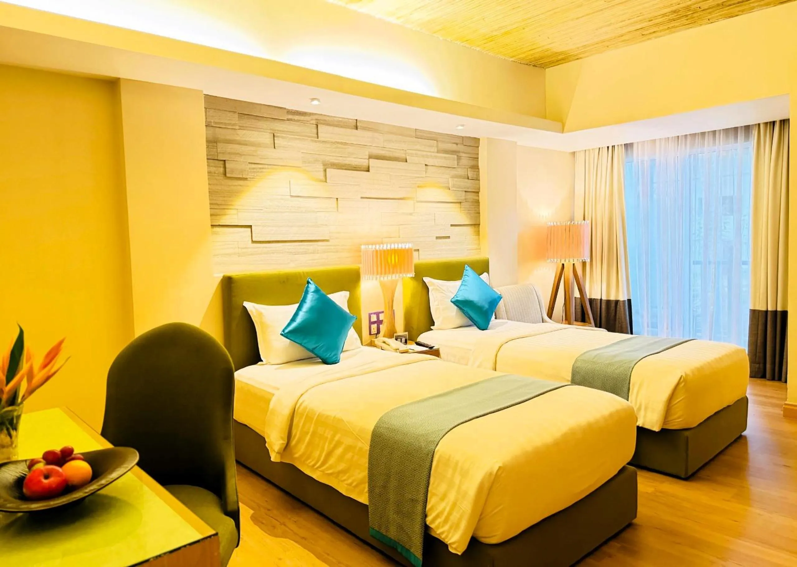 Bed in Cyberview Resort & Spa