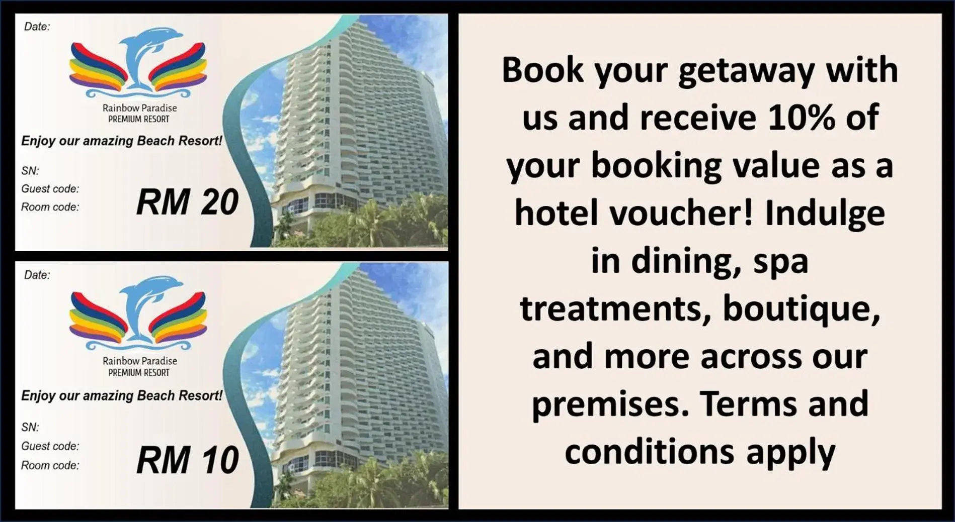 Restaurant/places to eat in Rainbow Paradise Beach Resort Restaurant/places to eat in Rainbow Paradise Beach Resort