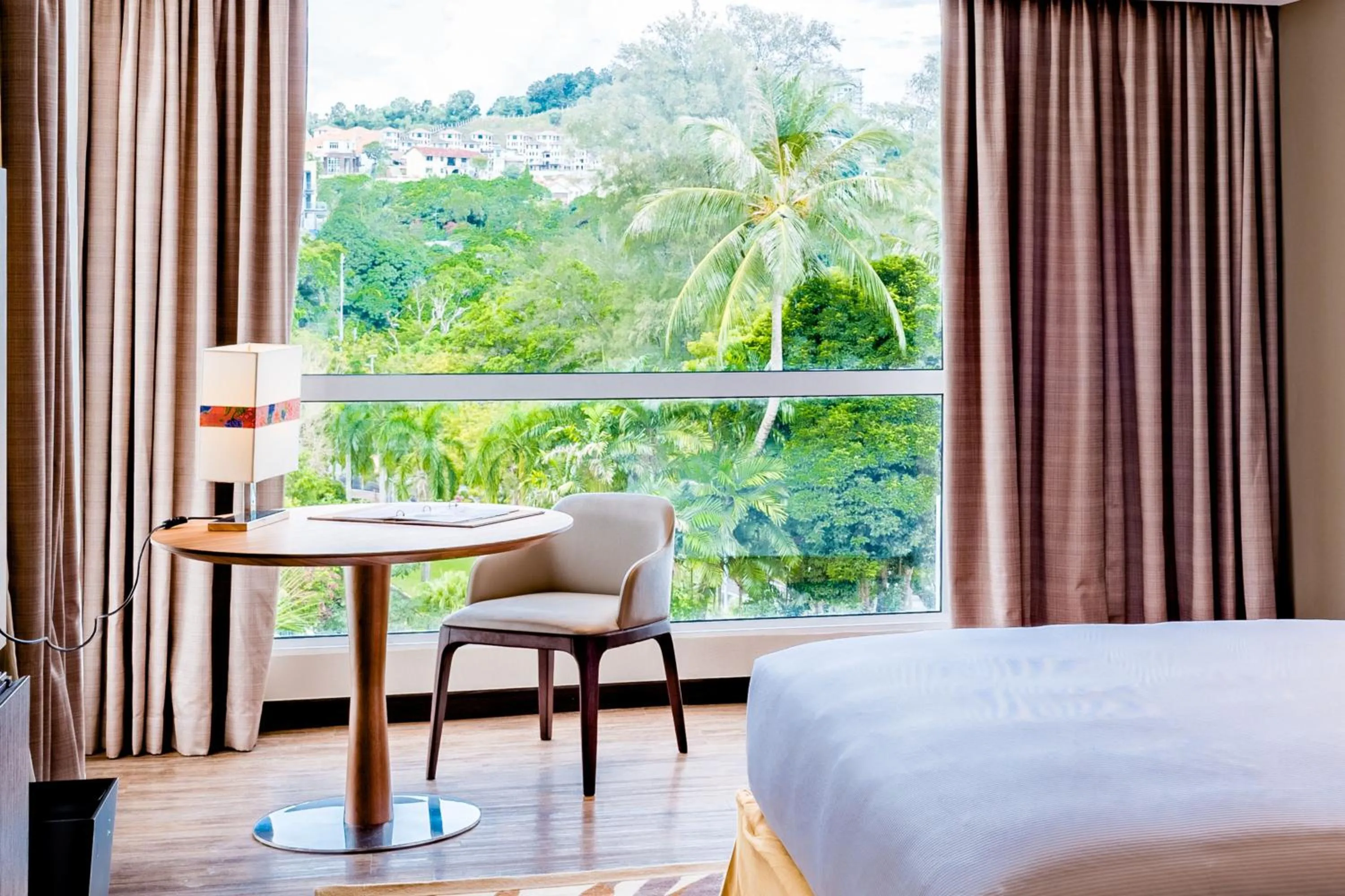 View (from property/room), Bed in DoubleTree Resort by Hilton Hotel Penang