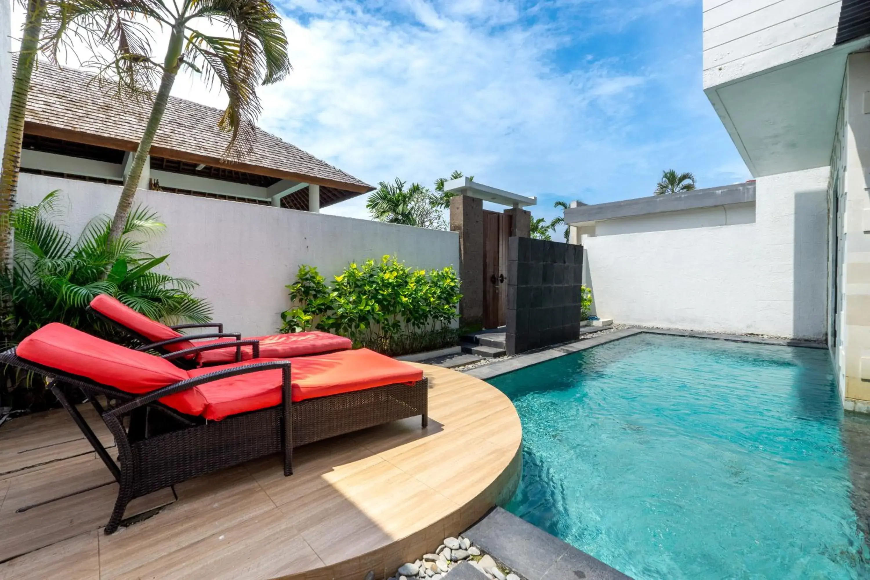 Pool view in Jay's Villa Umalas Pool view in Jay's Villa Umalas