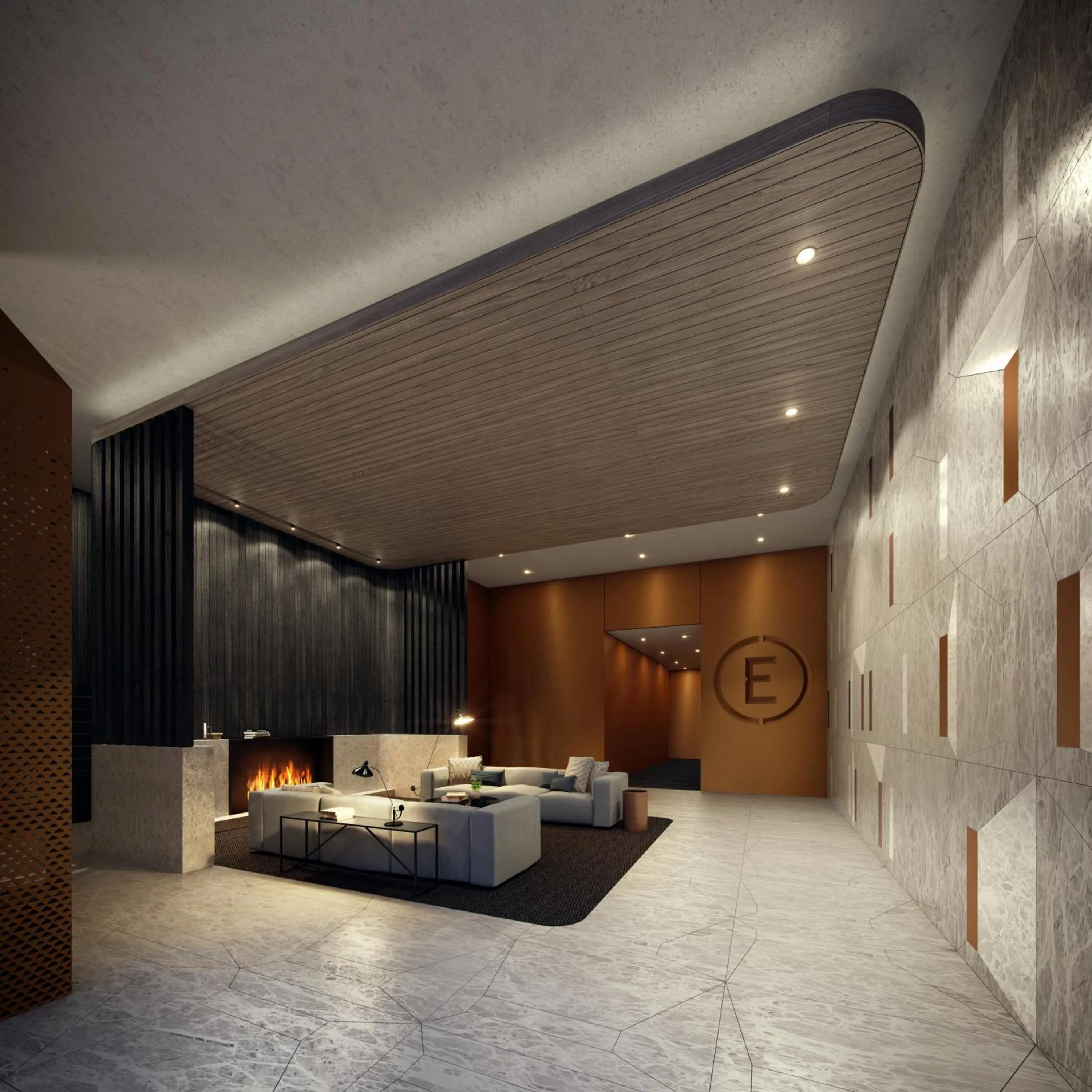 Facade/entrance in The Eminence Apartments by CLLIX