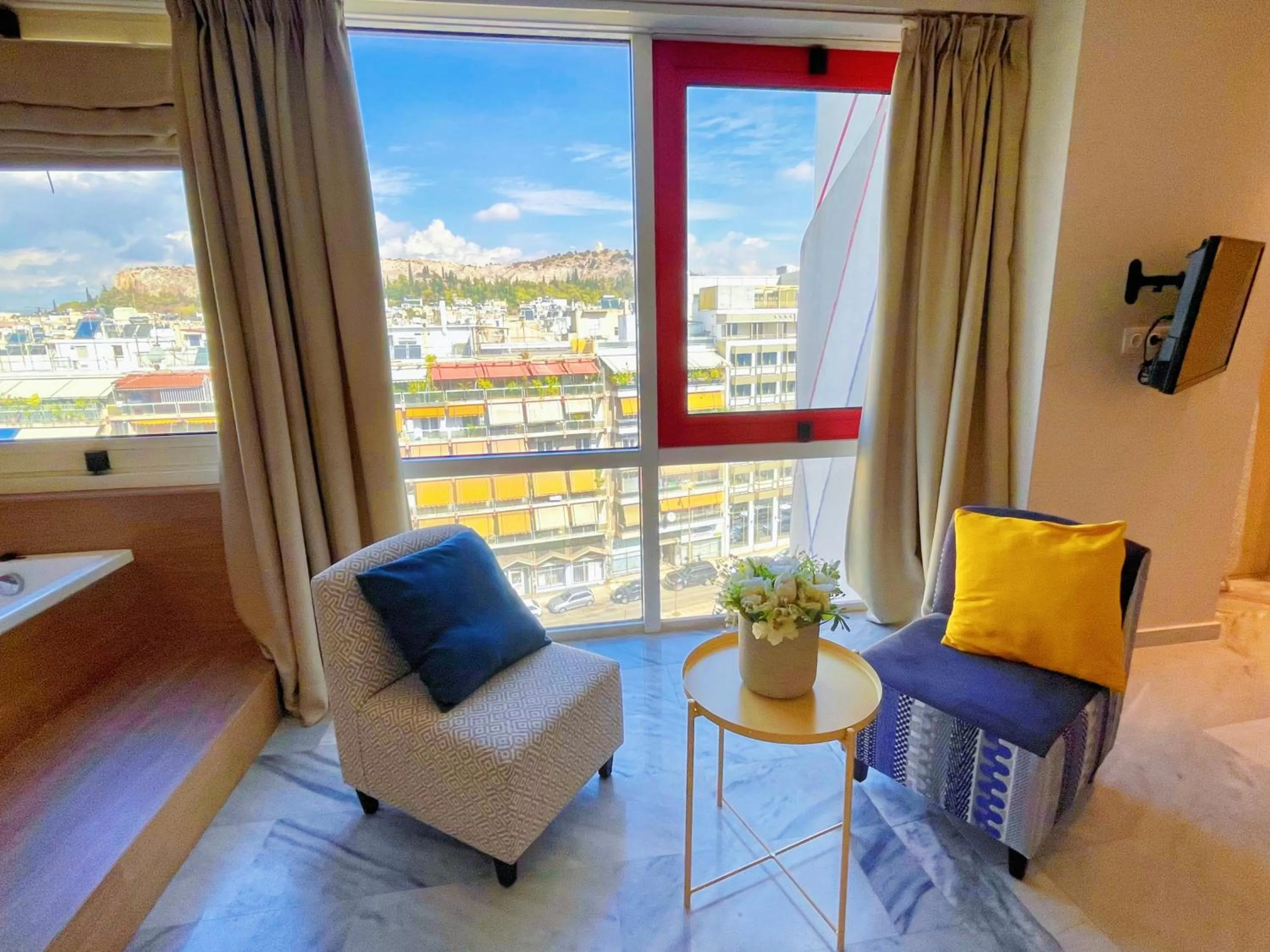 Living room in WSD Baia Acropolis Hotel Apartment