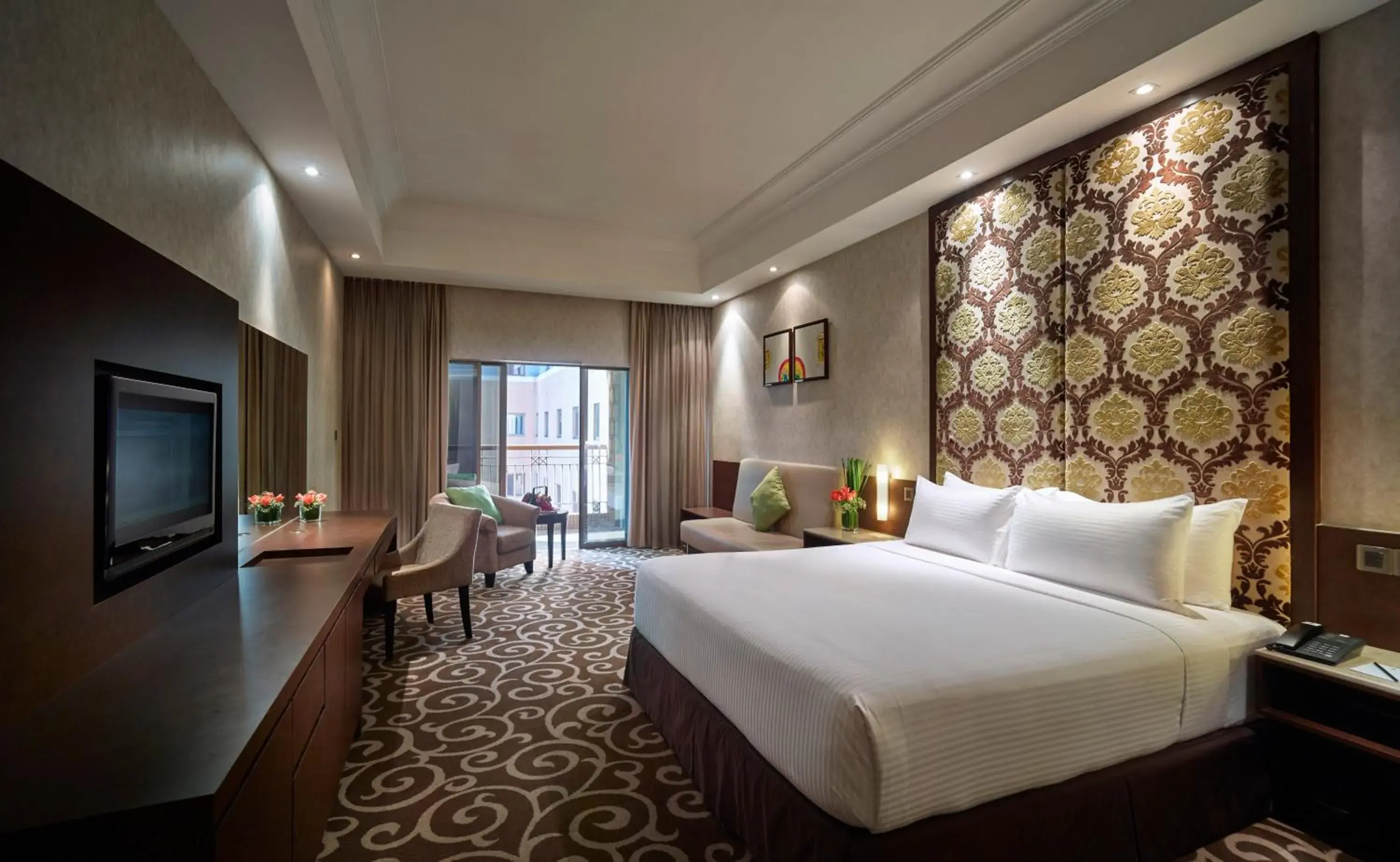 Balcony/Terrace, Bed in Sunway Putra Hotel Kuala Lumpur Balcony/Terrace, Bed in Sunway Putra Hotel Kuala Lumpur