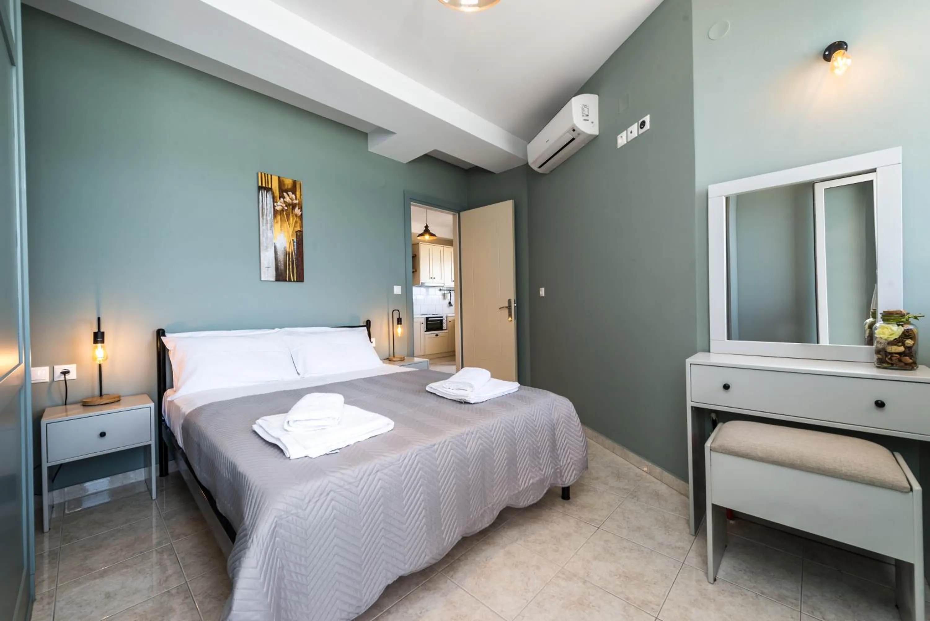 Bedroom, Bed in Egialion Iqia