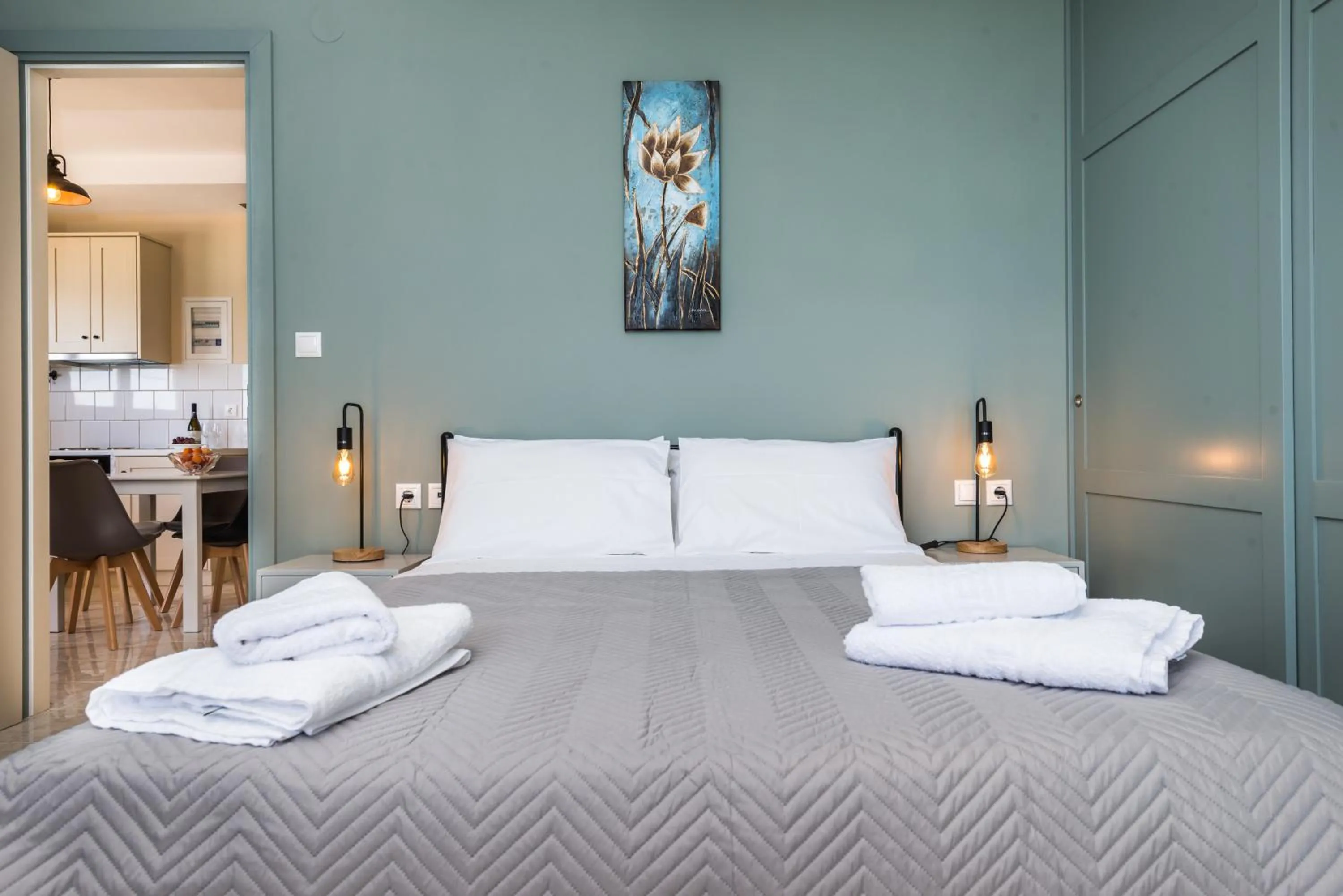Bedroom, Bed in Egialion Iqia
