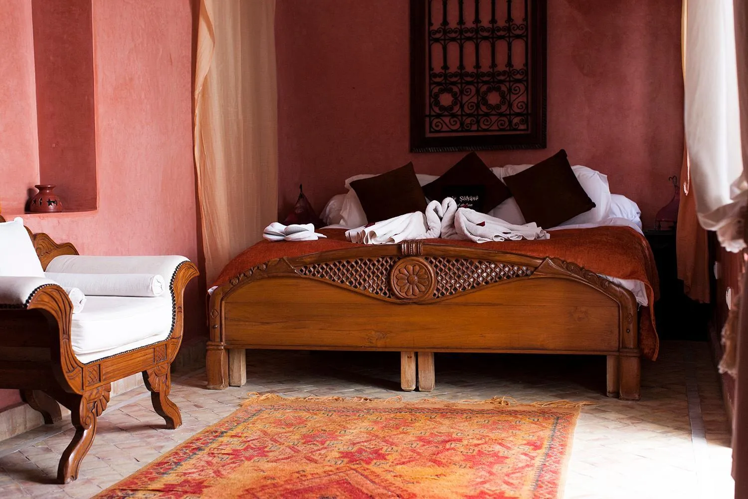 Decorative detail, Bed in Dar Sohane